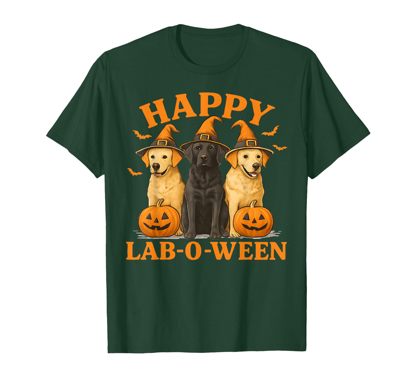Happy Lab-O-Ween Labrador Halloween Dog Lover Design T-Shirt