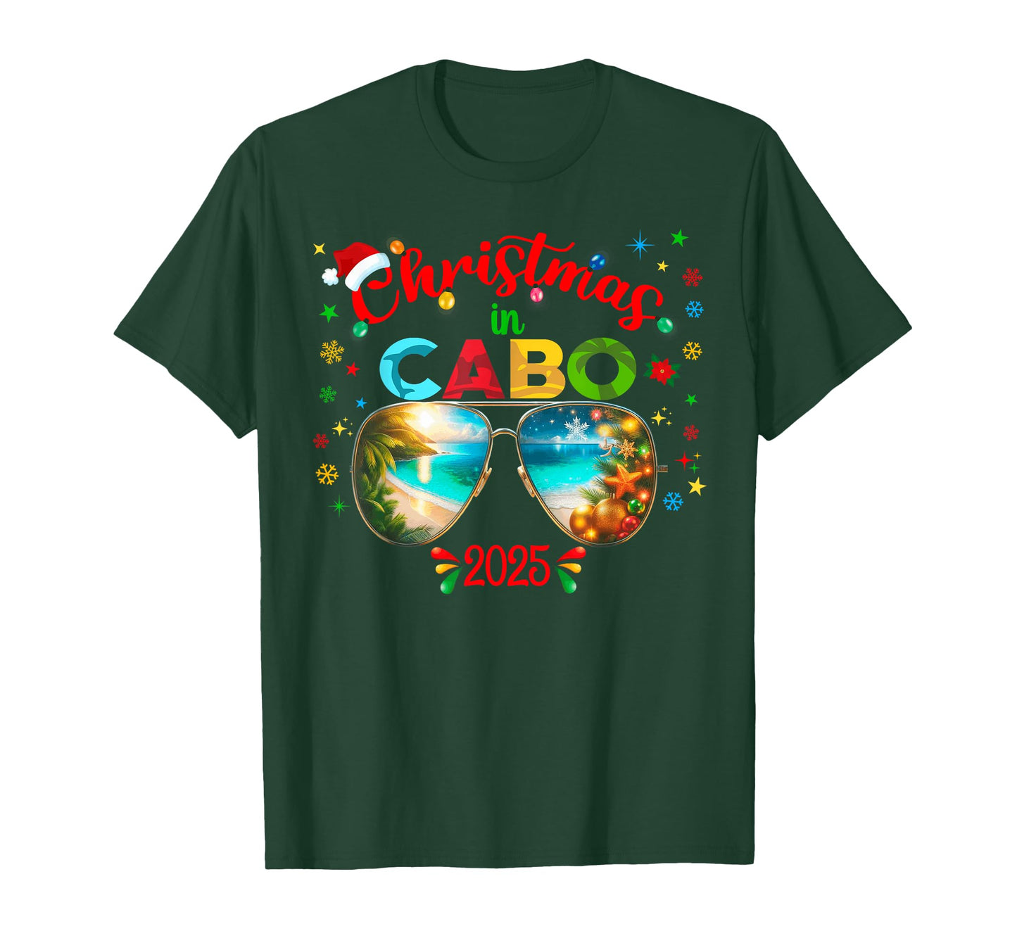Mexico Cancun Cabo Christmas Trip Outfit Pajama T-Shirt
