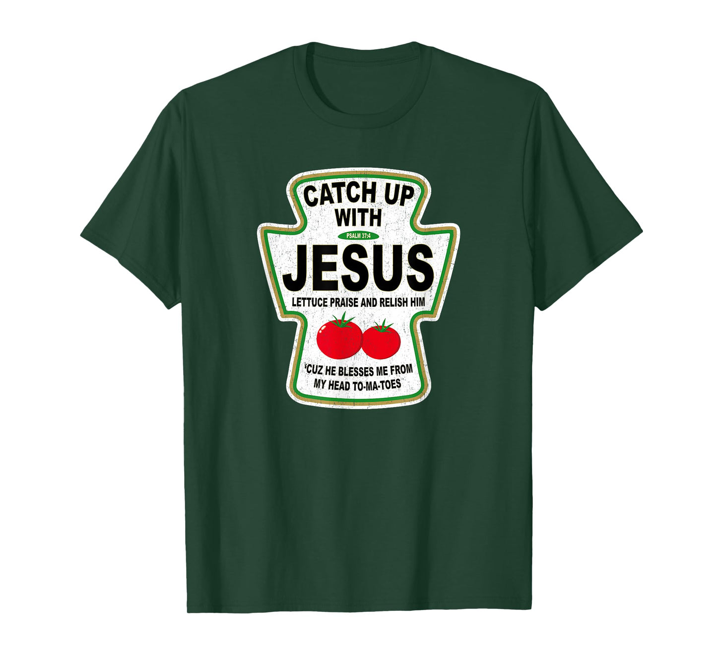 Grunge Christian Catch Up With Jesus Ketchup T-Shirt