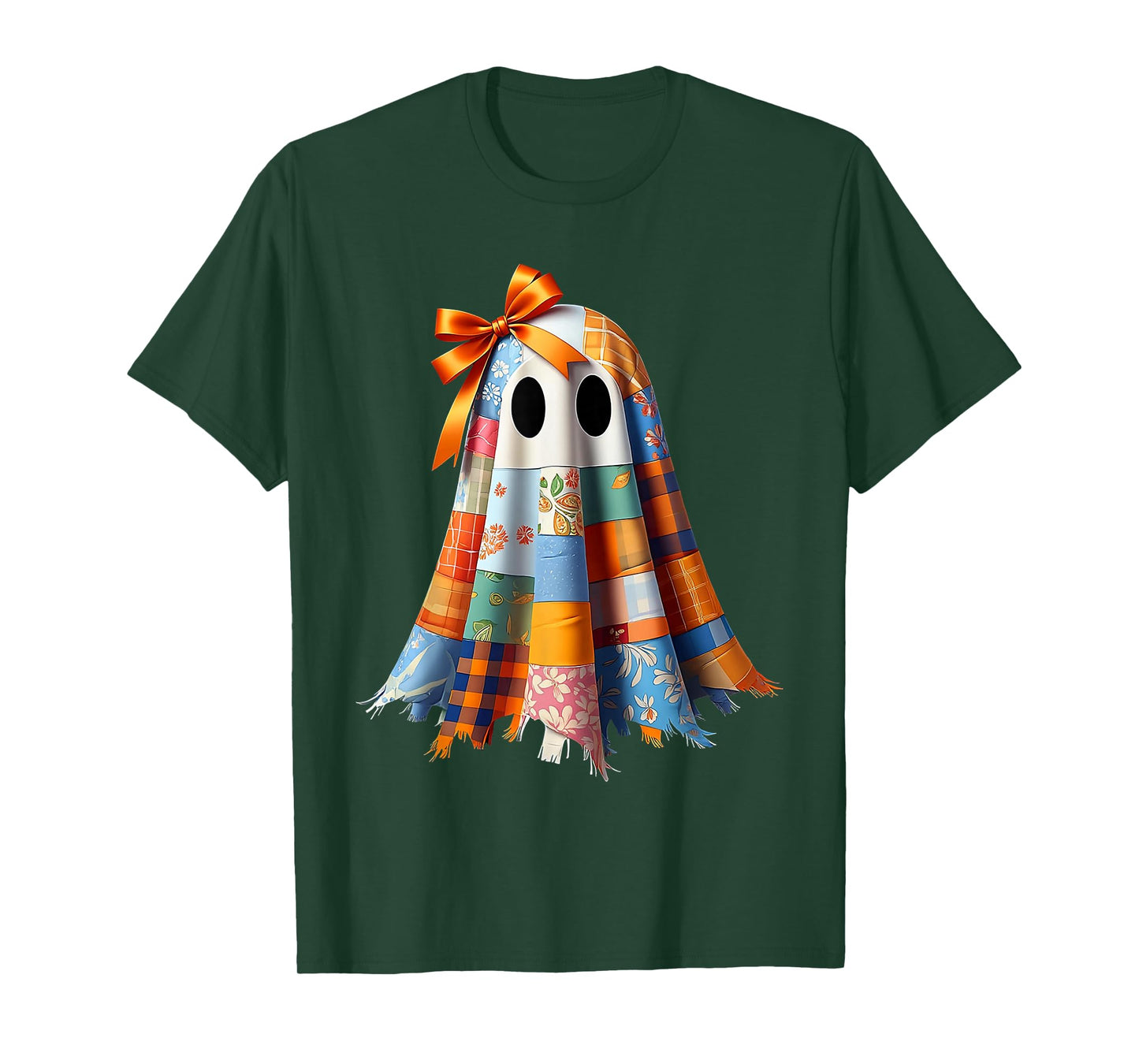 Patchwork Quilter Fall Ghost Bow Quilt Block Autumn Quilting T-Shirt