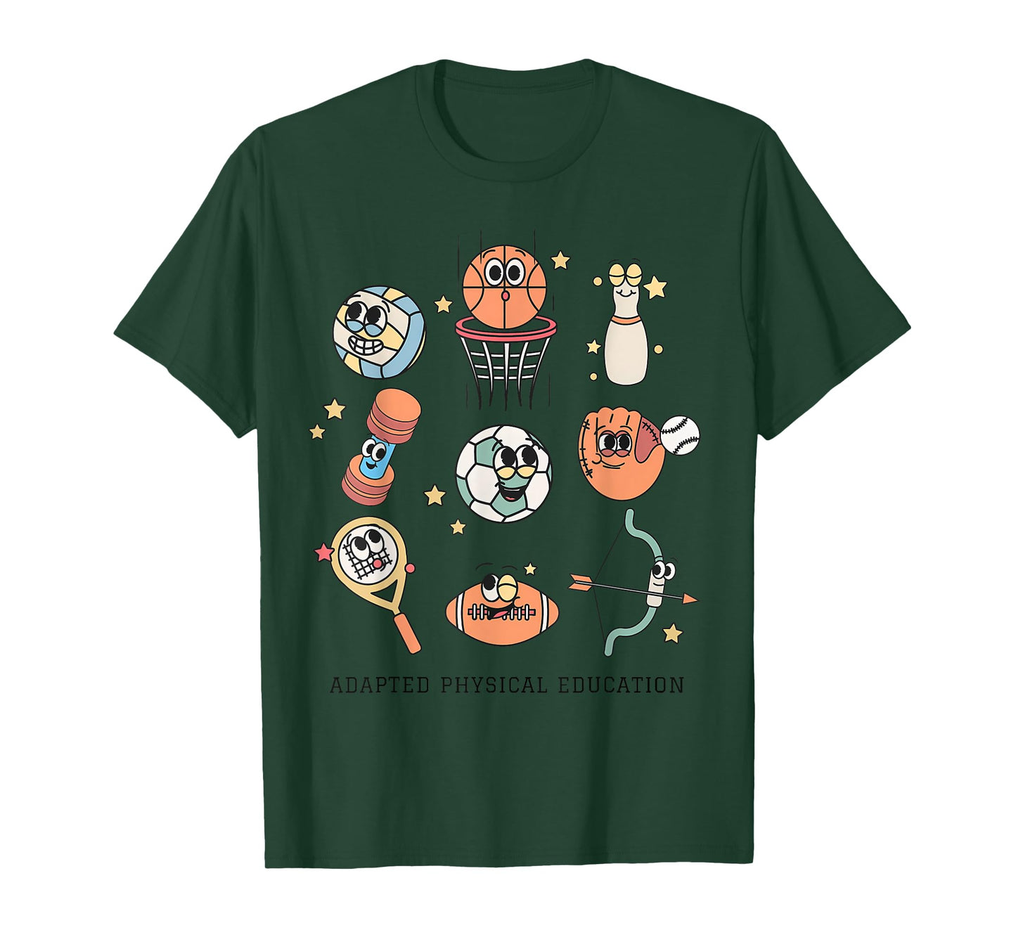 Cute Adapted Physical Education Teacher Sports Ape Teacher T-Shirt