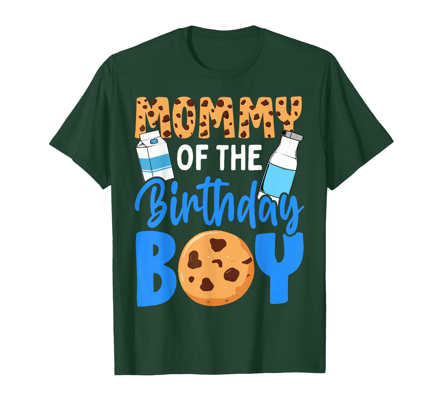 Mommy of the birthday boy Milk and Cookies 1st birthday T-Shirt