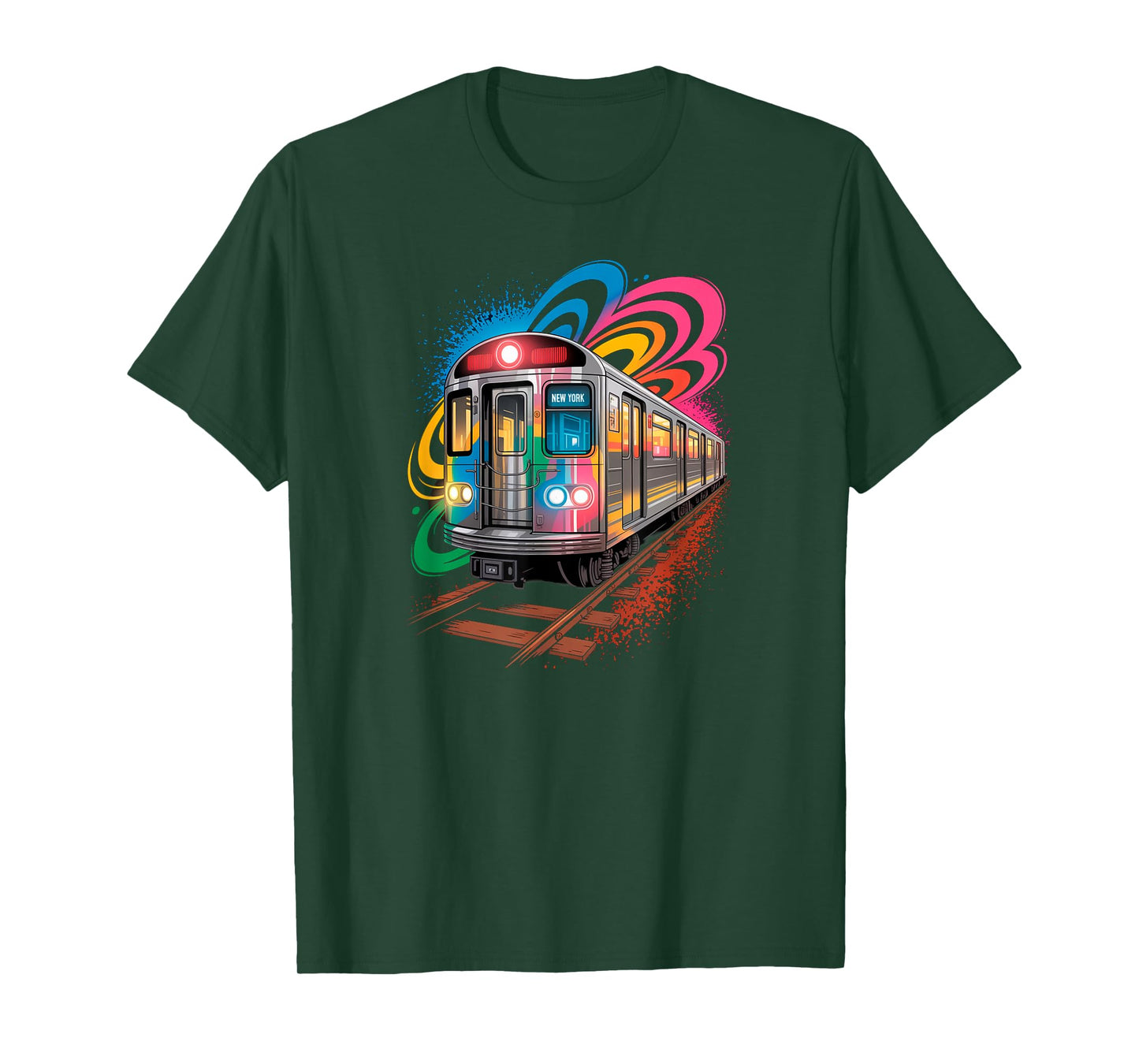 New York City Transit Bold Urban Train-Inspired Design T-Shirt