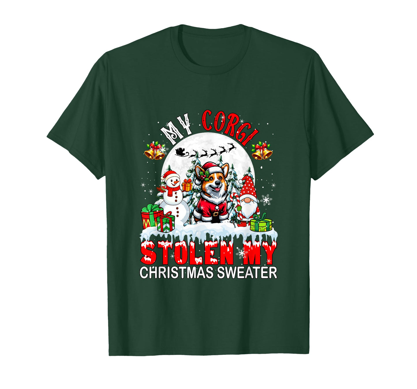 My Corgi Stolen My Christmas Sweater Santa Dog Owner T-Shirt