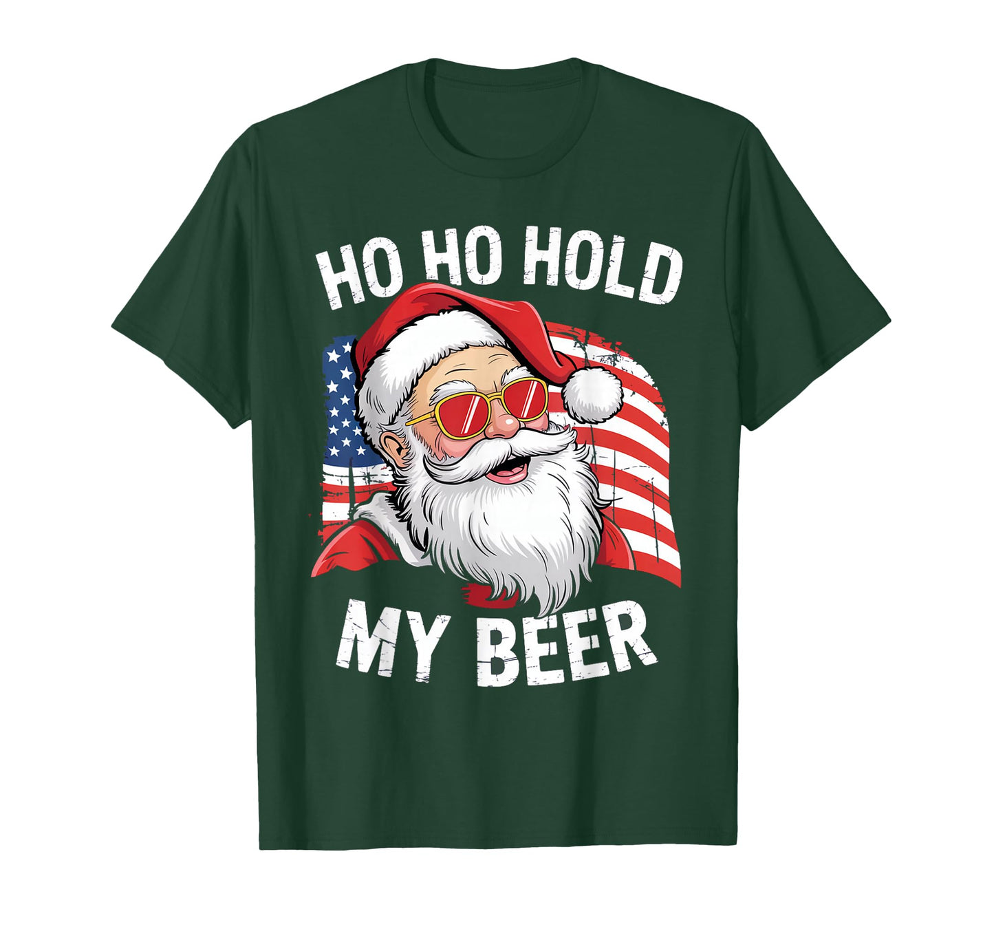 Christmas in July Tee | Santa Ho Ho Hold My Beer T-Shirt