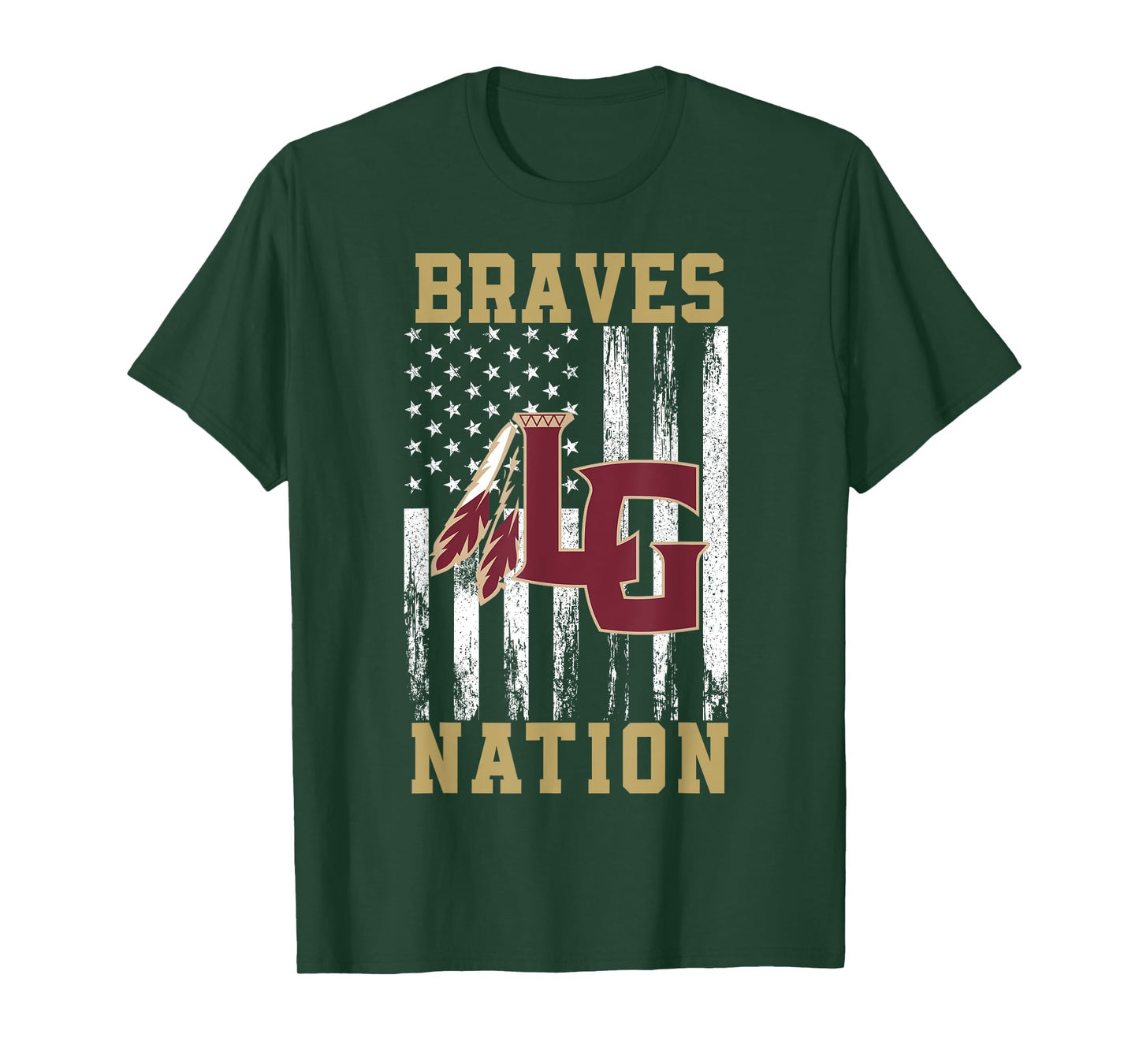 Lake Gibson Braves Logo Nation HS T-Shirt