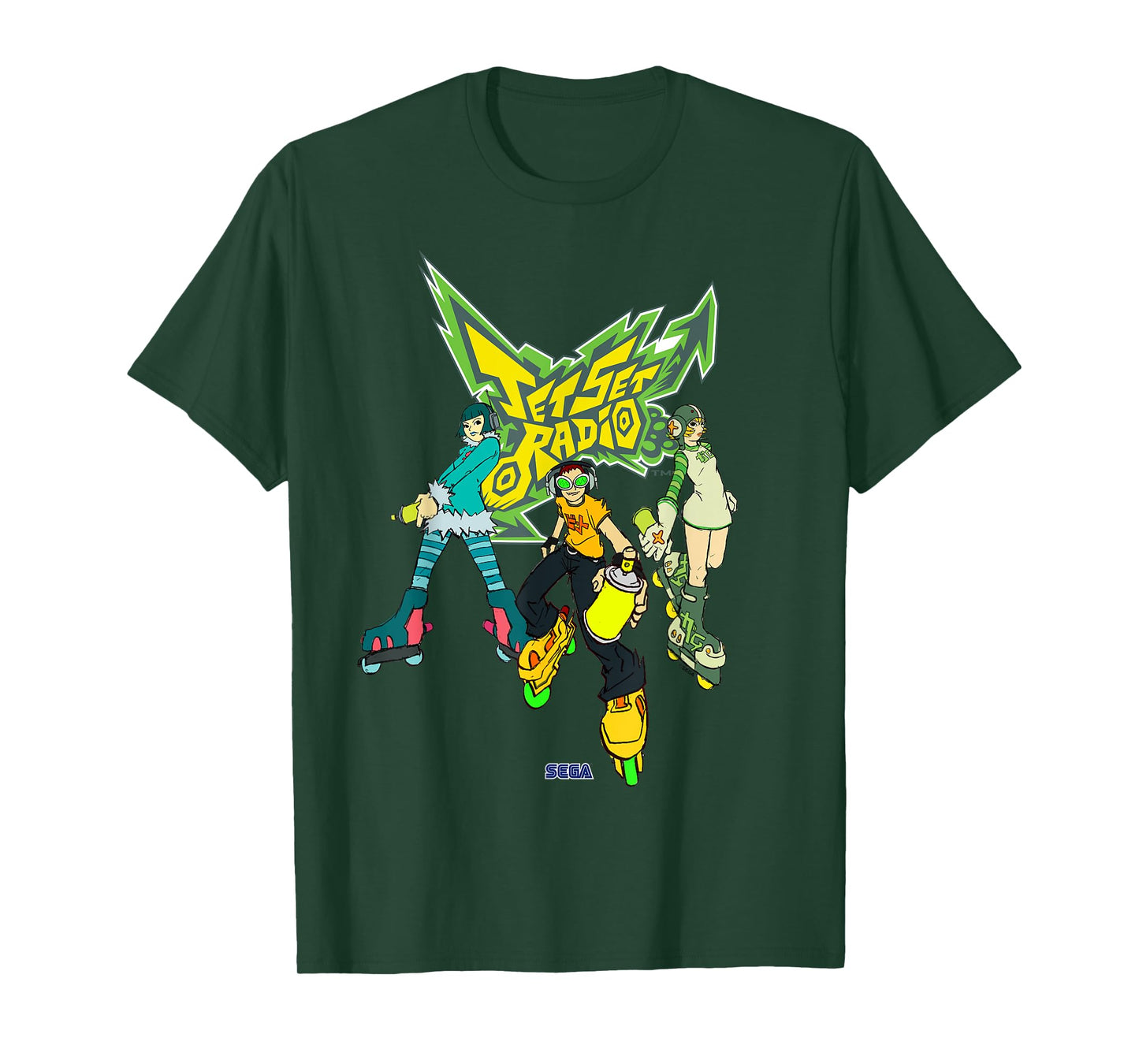 Jet Set Radio group Mew, Beat, Gum SEGA Dreamcast video game T-Shirt
