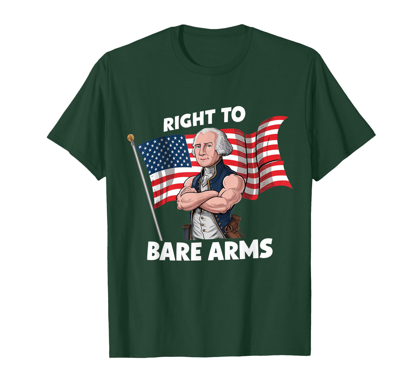 Right To Bare Arms - 4th of July Funny Gym Workout T-Shirt
