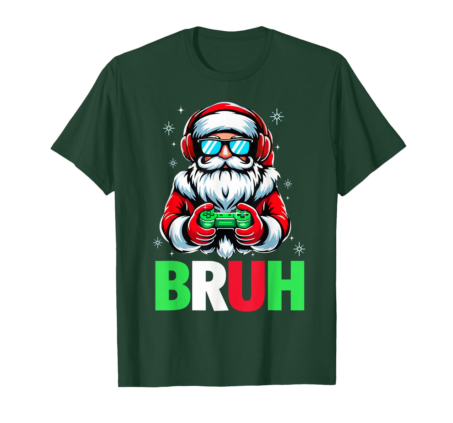 Video Game Santa Xmas Bruh Christmas Gamer Boys Mens Kids T-Shirt