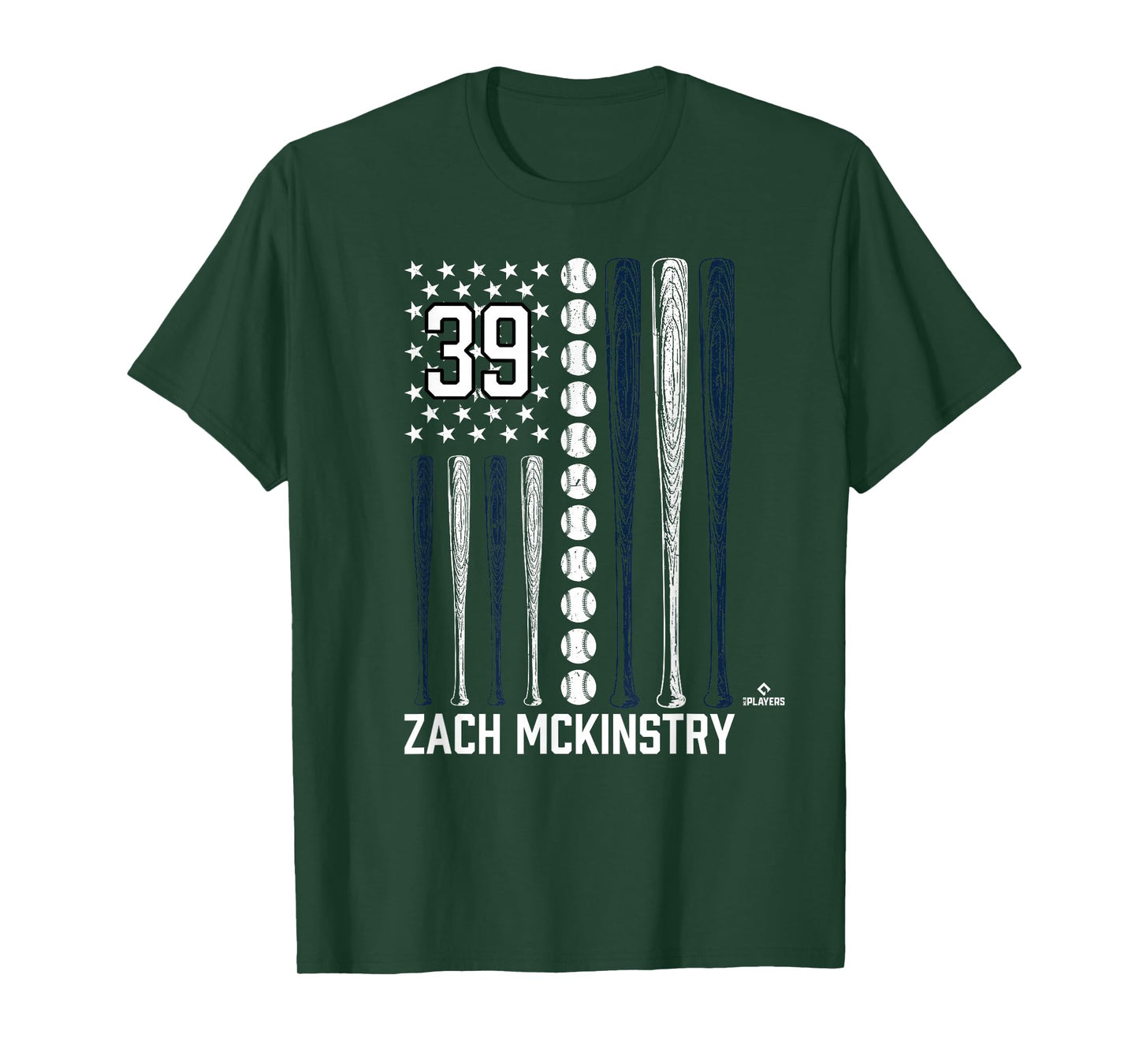 Baseball American Flag Zach McKinstry Detroit Baseball MLBPA T-Shirt