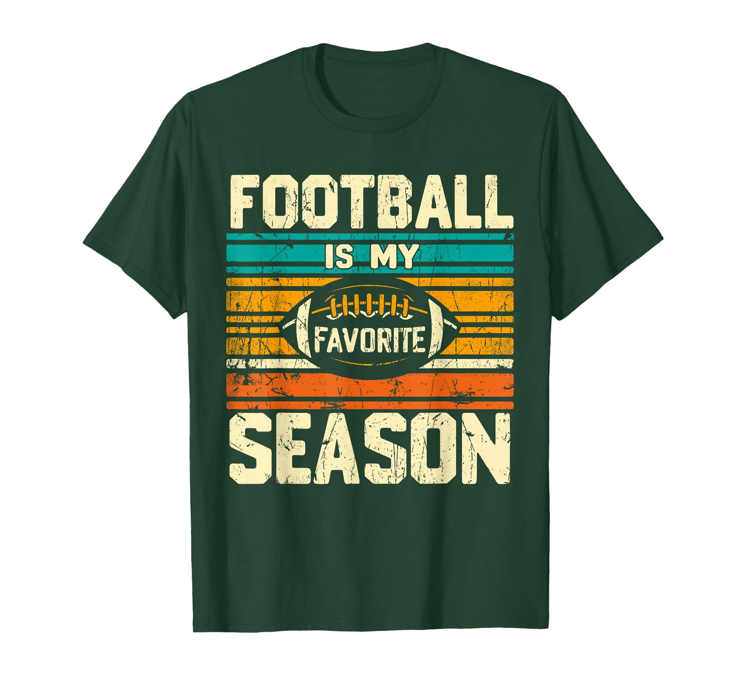 Football Is My Favorite Season Retro Football T-Shirt