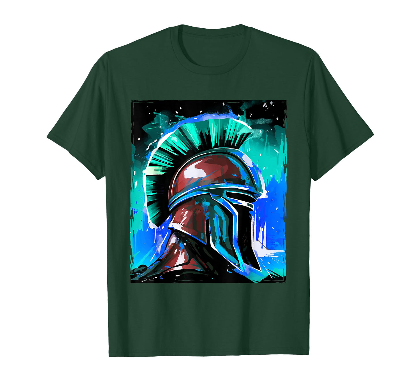 Spartan Pop Art Portrait Helmet | Gym Gladiator T-Shirt