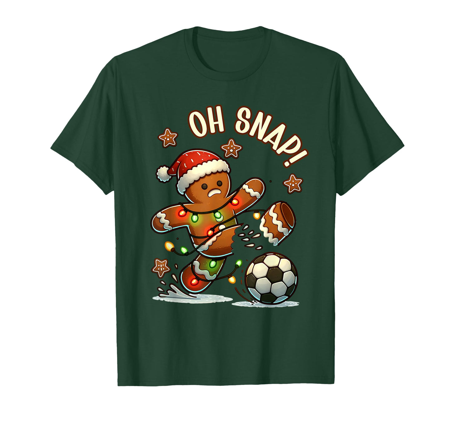 Oh Snap Gingerbreadman Christmas Soccer T-Shirt