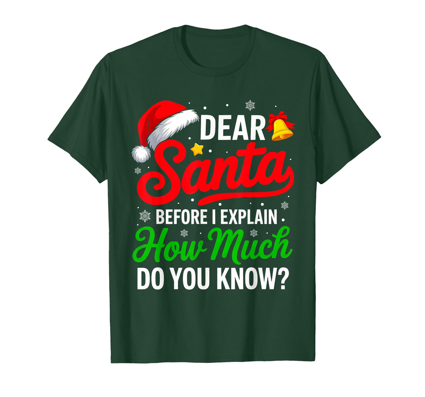 Christmas Dear Santa Before I Explain How Much Do You Know T-Shirt