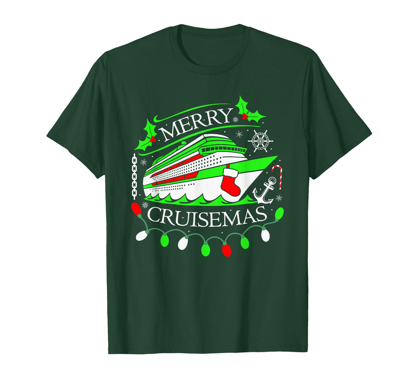 Merry Cruisemas Cruise Vacation Family Cruising Christmas T-Shirt