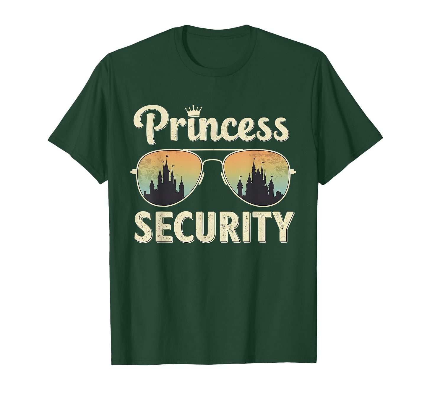 Princess Security Protection Retro Castle Matching Family T-Shirt
