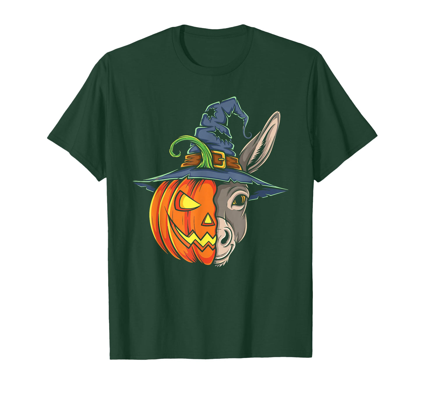 Donkey Pumpkin Jack O Lantern Halloween Kids Mens Womens T-Shirt