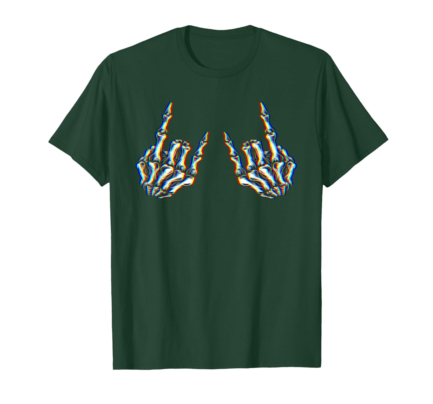 Punk Rock Skeleton Cool Rocker Psychedelic Trippy Rave Party T-Shirt