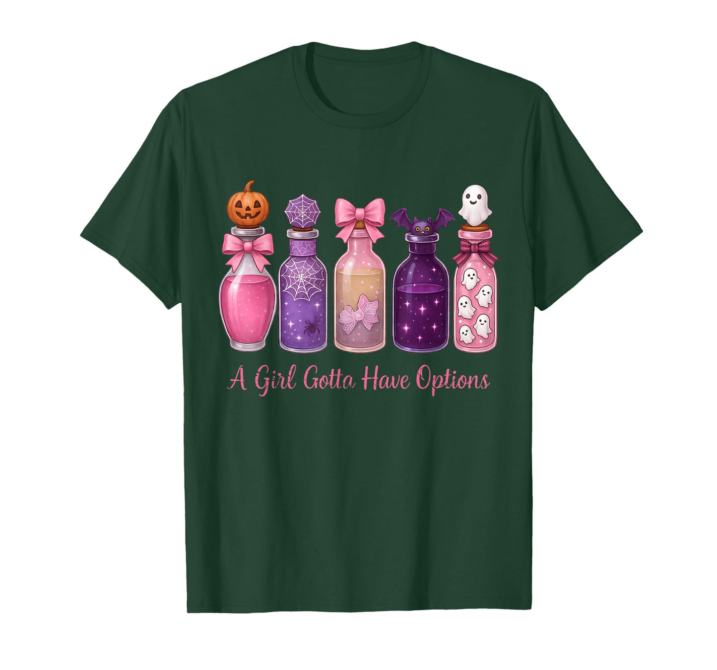 A Girl Gotta Have Options Witch Poison Cute Girly Halloween T-Shirt