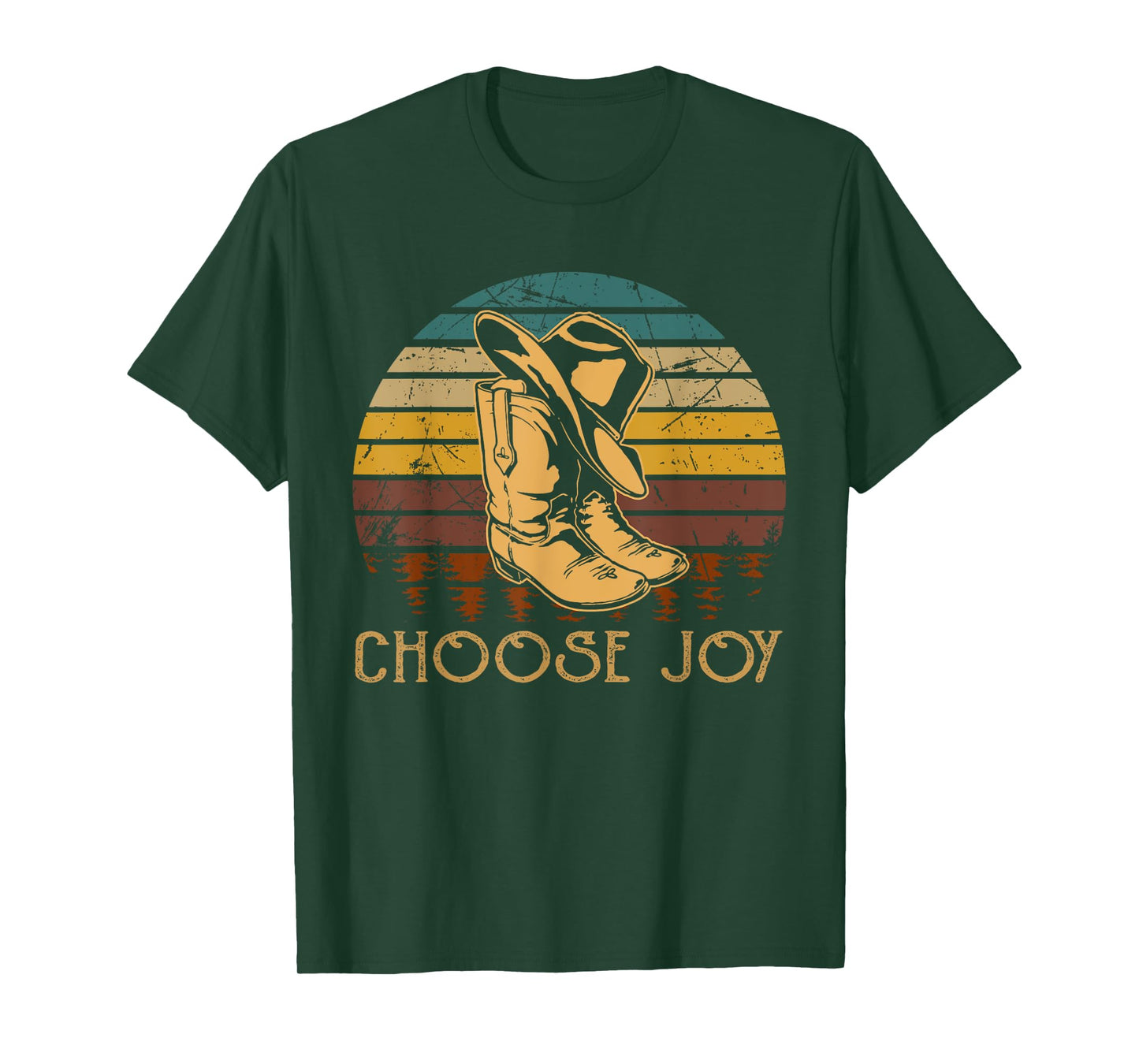 Chooses Joy Boot with Hat Cowboy T-Shirt