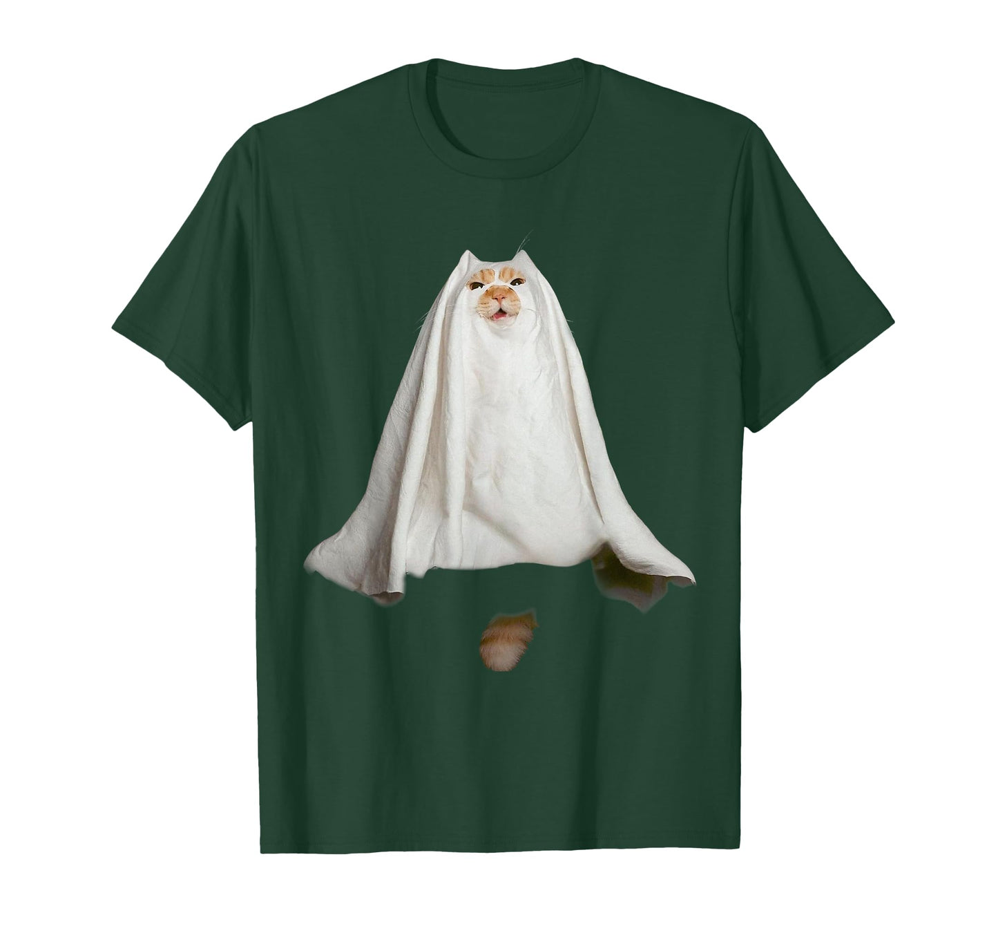 Ghost Cat Meme Funny Halloween Ghost Kitten Men Women Kids T-Shirt