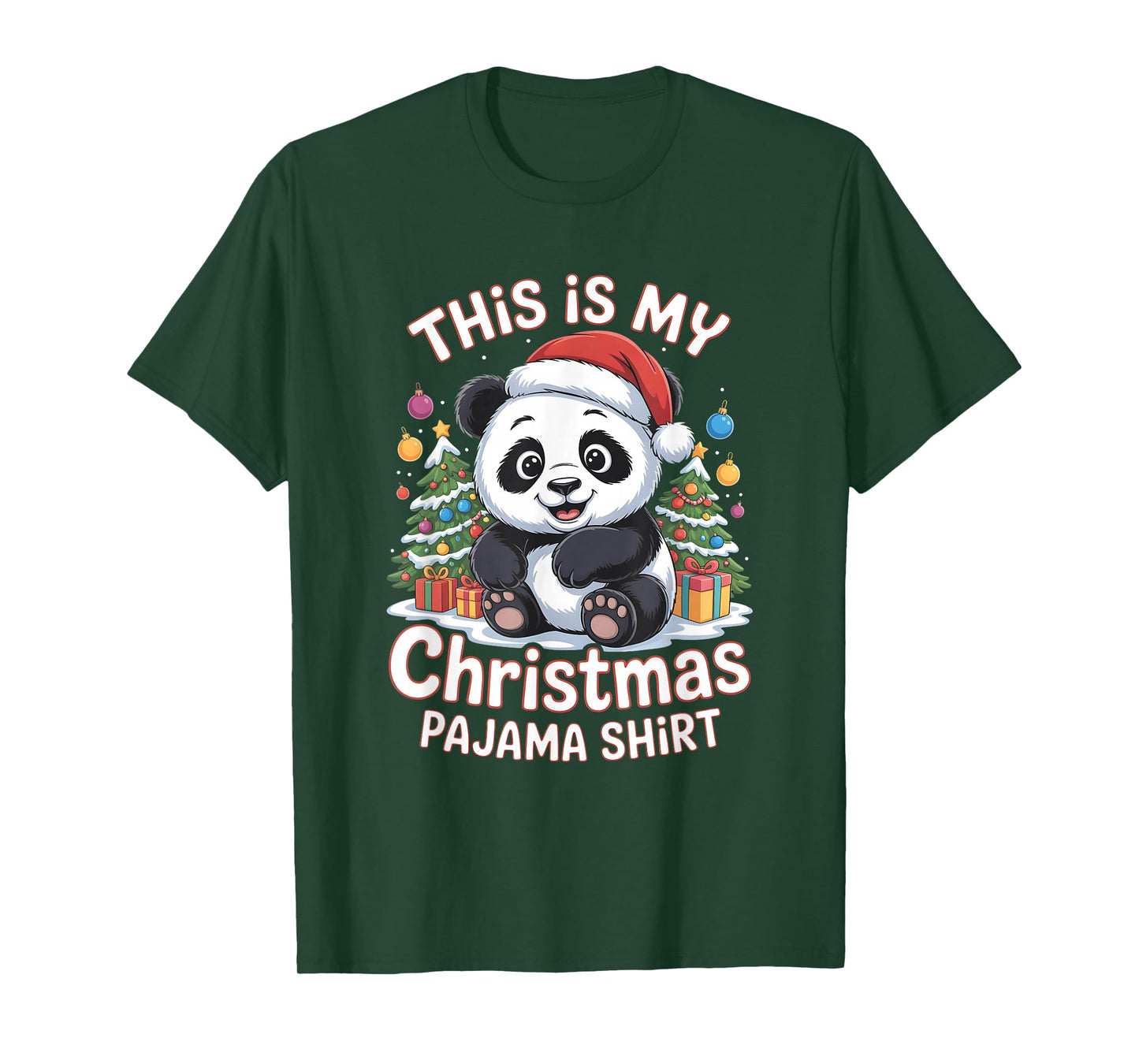 Panda This is My Christmas Pajama T-Shirt