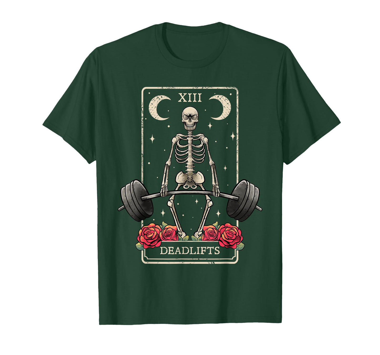 Deadlifts Tarot Card Occult Workout Esoteric Gothic Goth Gym T-Shirt