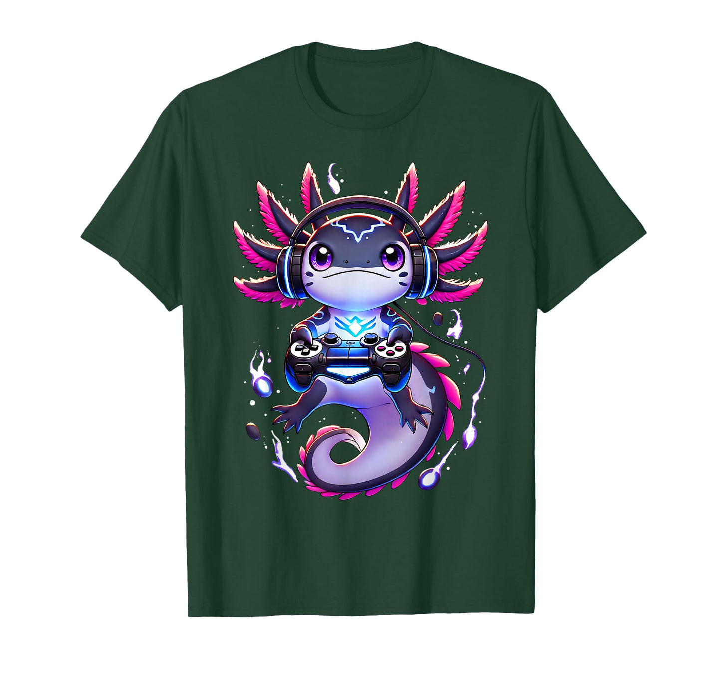 Funny Gamer Axolotl Video Games Retro Boys Girls Kids T-Shirt