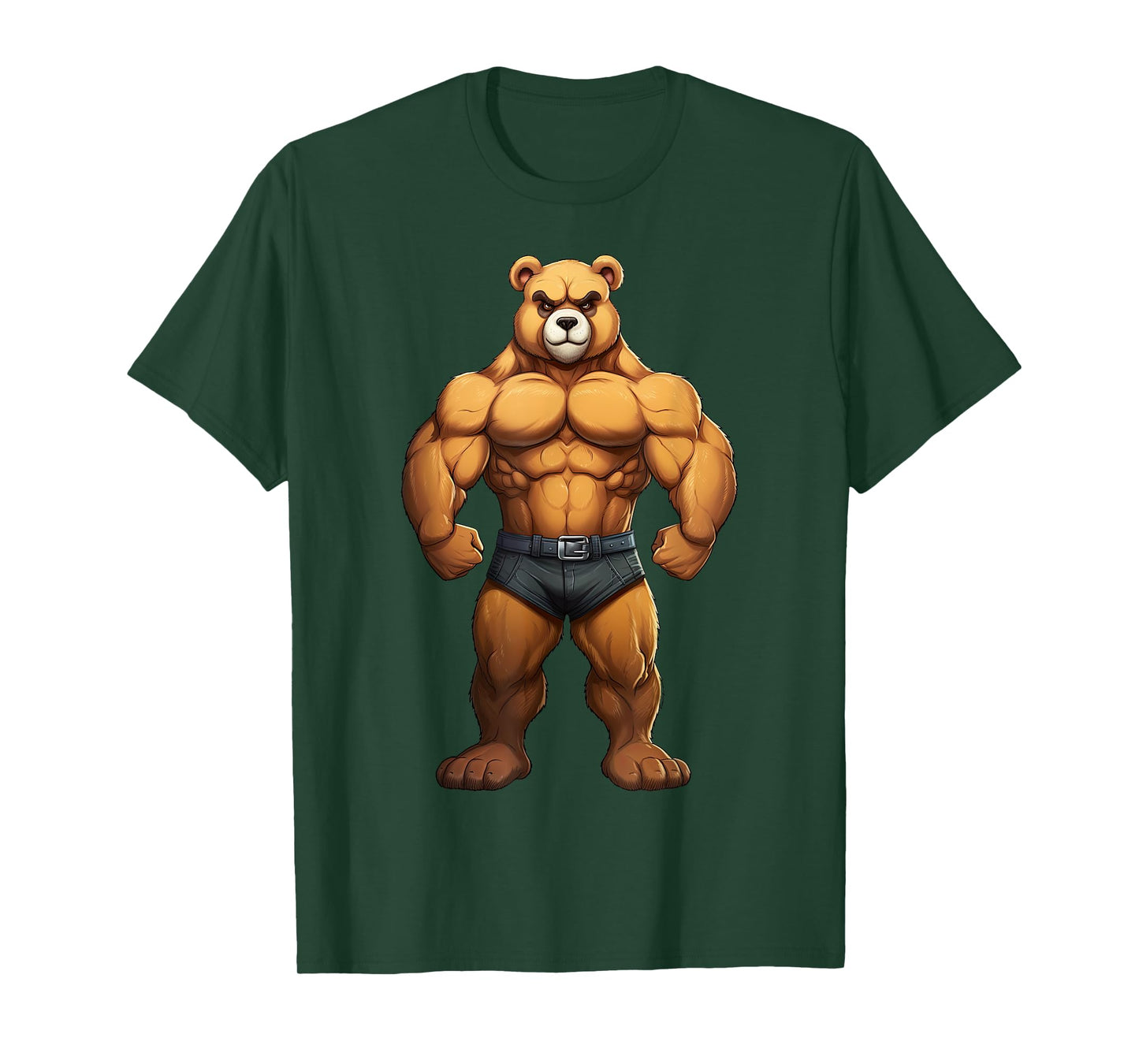 Teddy Bear Bodybuilder Muscular Body Gym Fitness T-Shirt