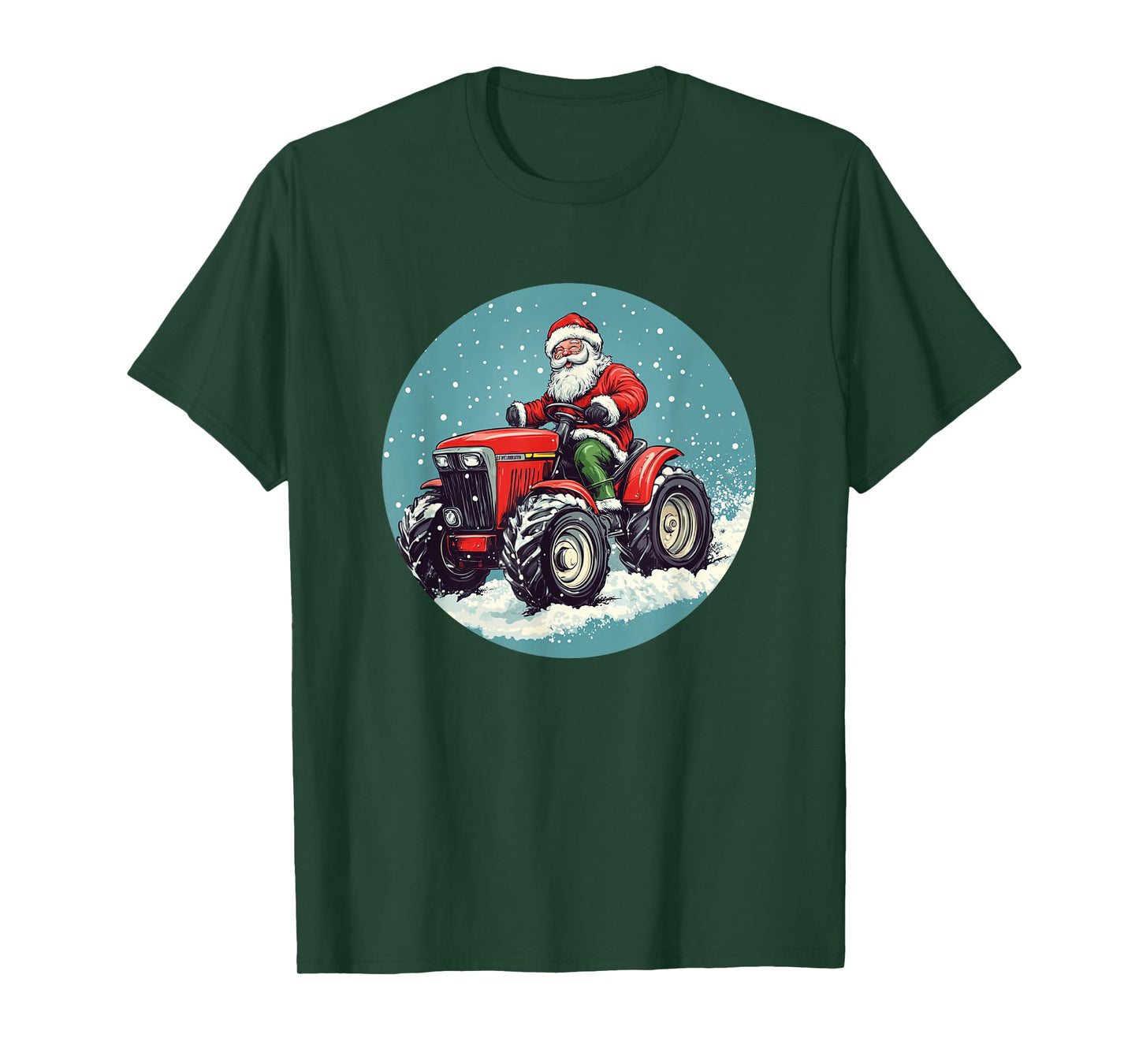 Santa Claus and His Tractor Bring Farmyard Cheer T-Shirt