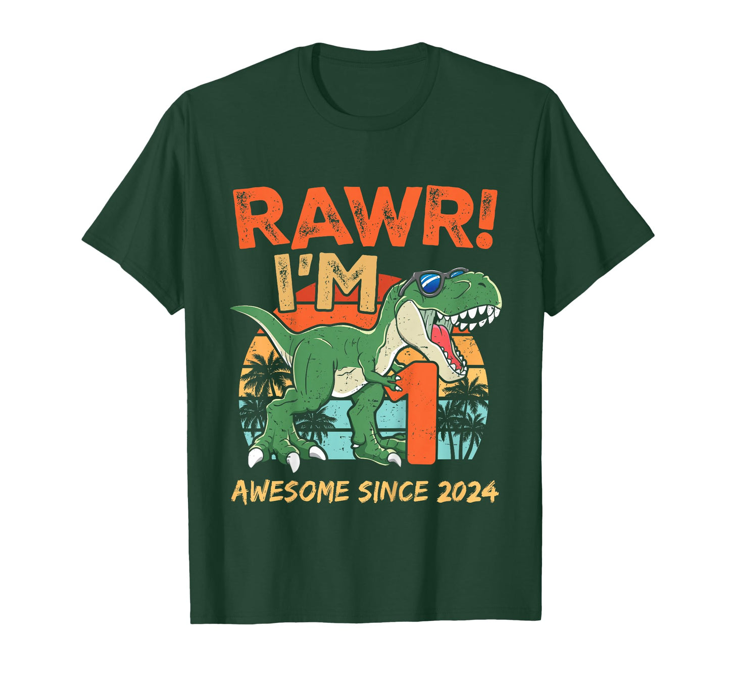 Rawr I'm One Rex 1st Birthday First Dinosaur 1 Year Old T-Shirt