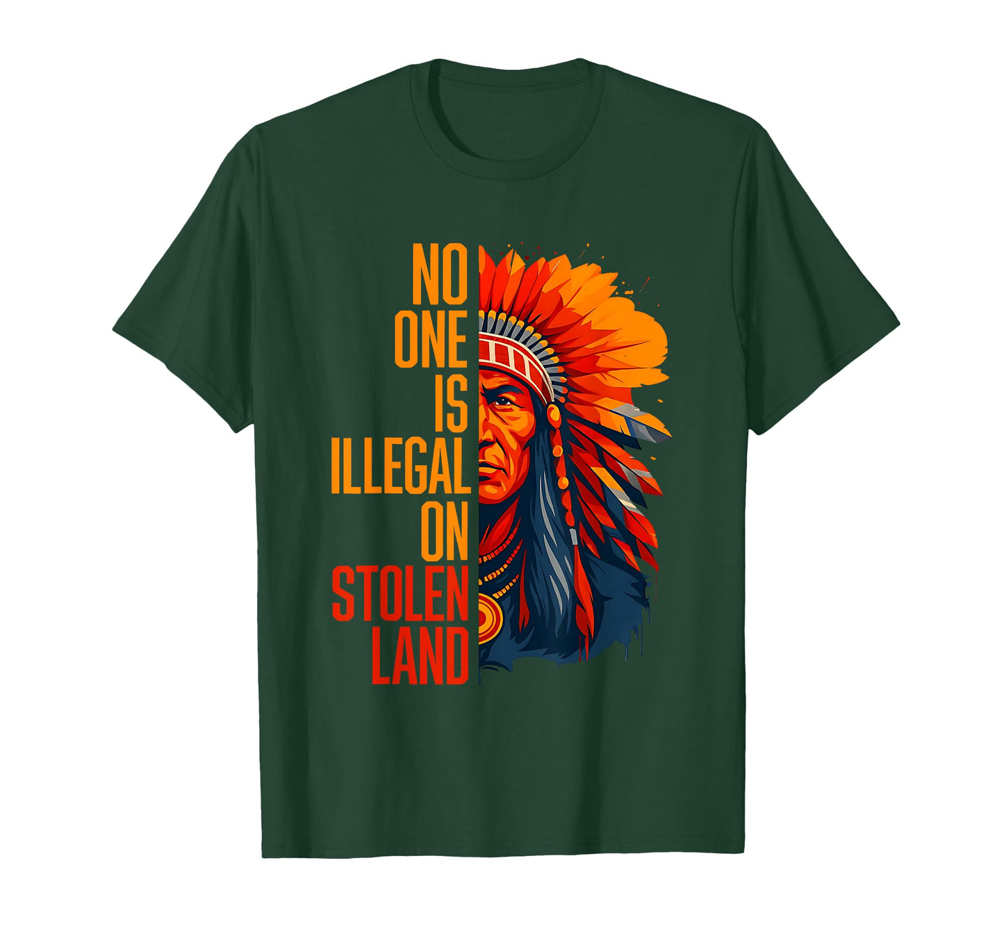 No One is Illegal On Stolen Land Native Americans Vintage T-Shirt
