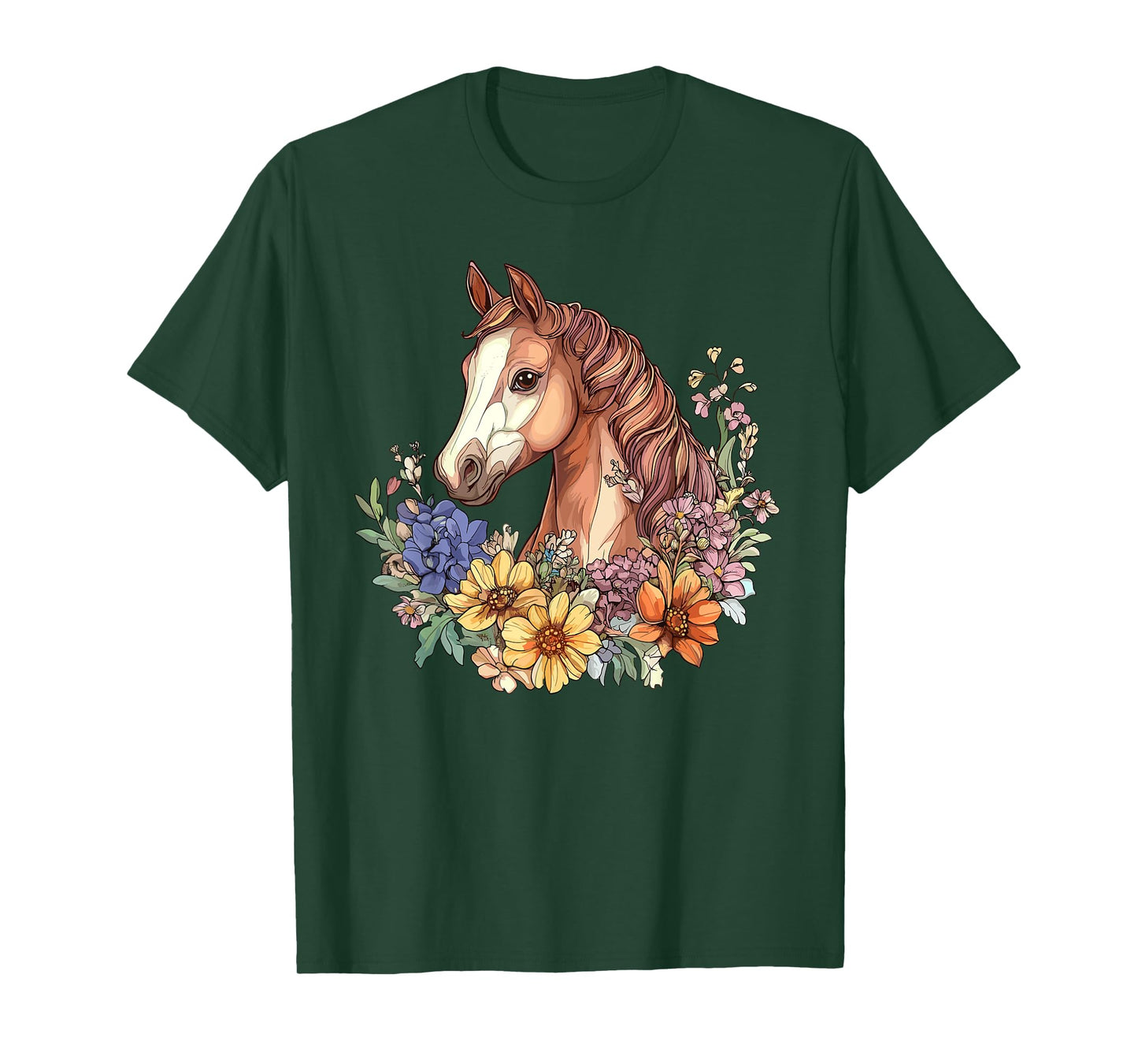 Horse With Flowers T-Shirt