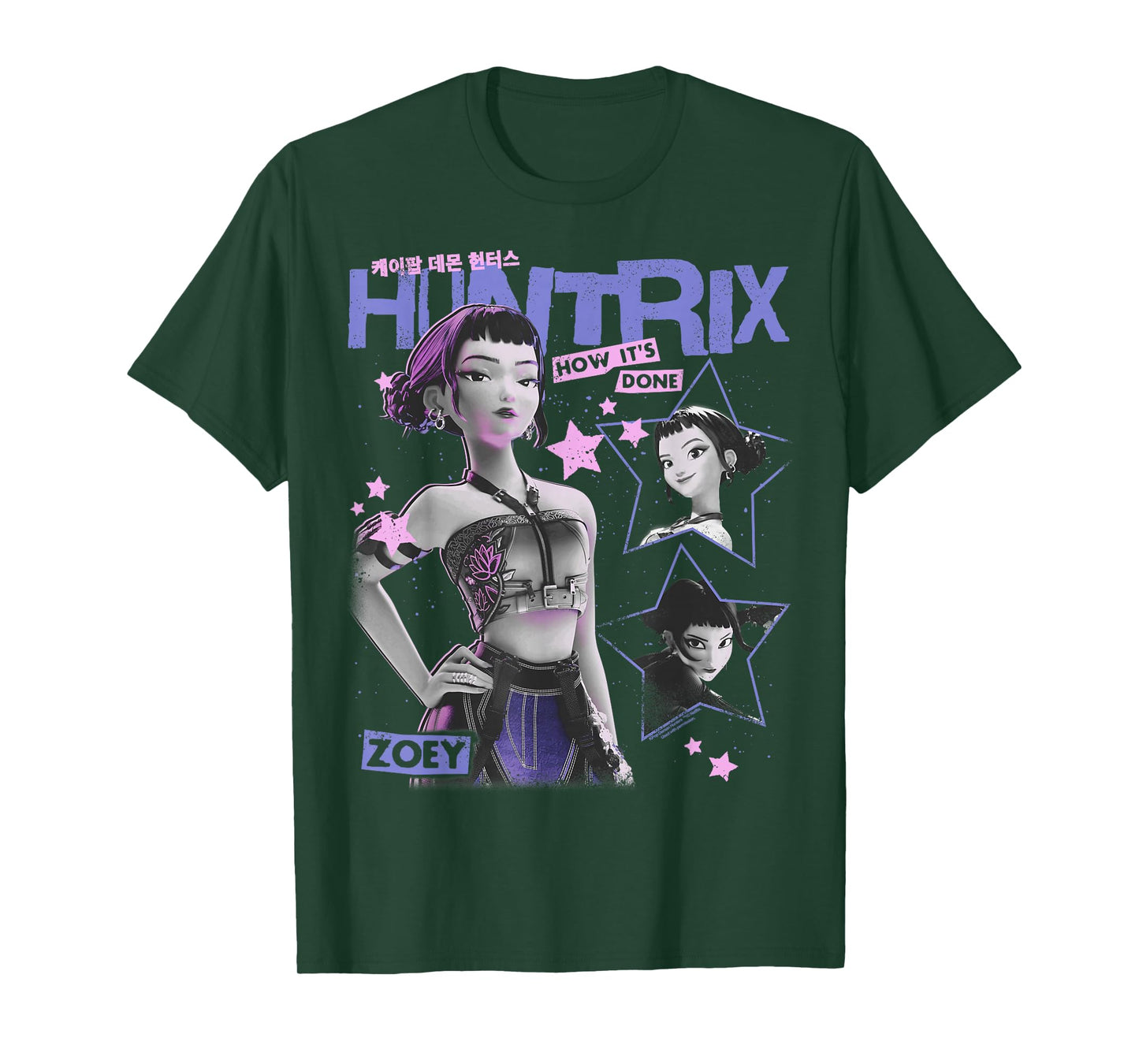 Kpop Demon Hunters Halloween Zoey Vintage Y2K Style Poster T-Shirt