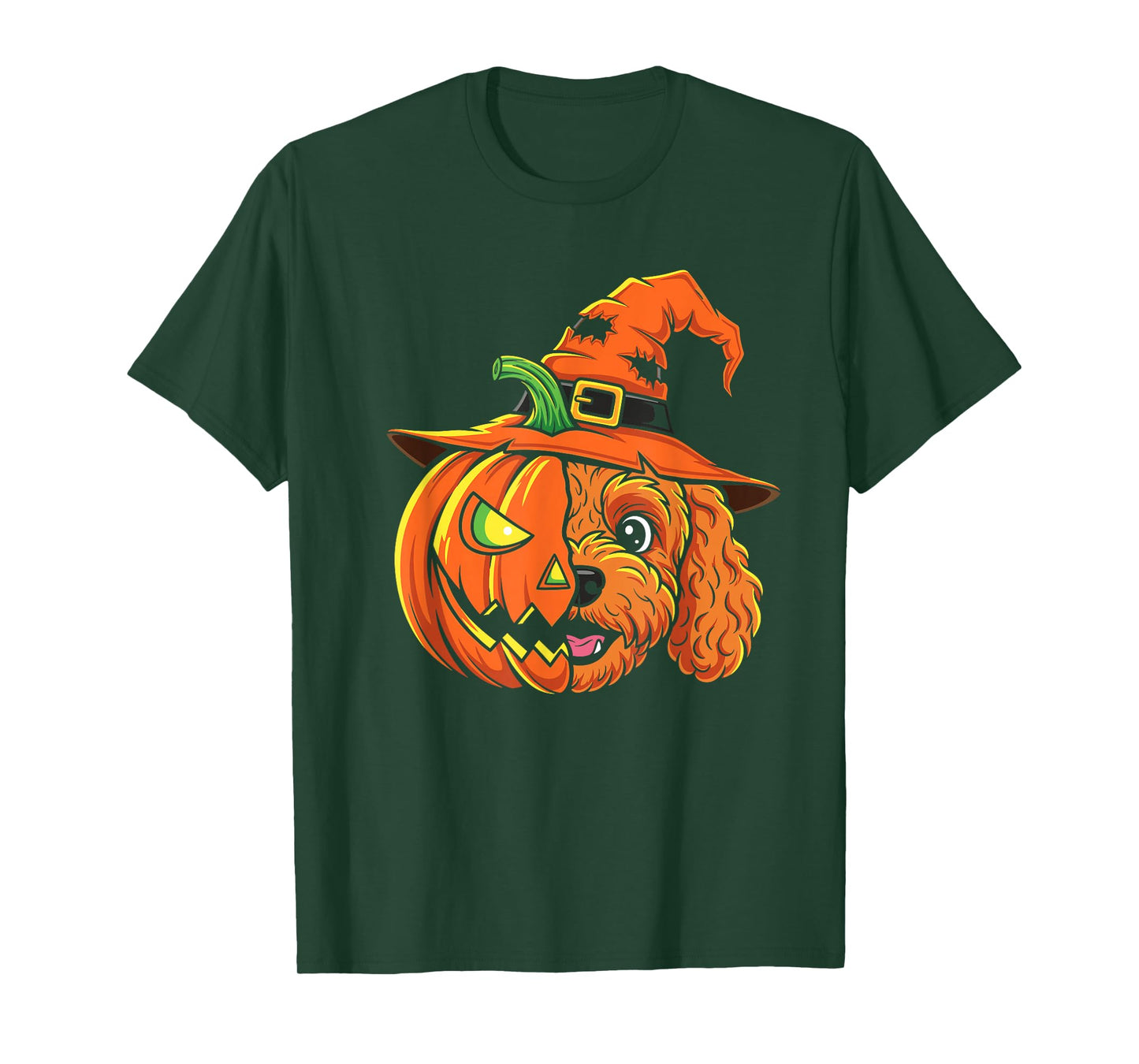 Cockapoo Pumpkin Jack O Lantern Halloween Kids Mens Womens T-Shirt