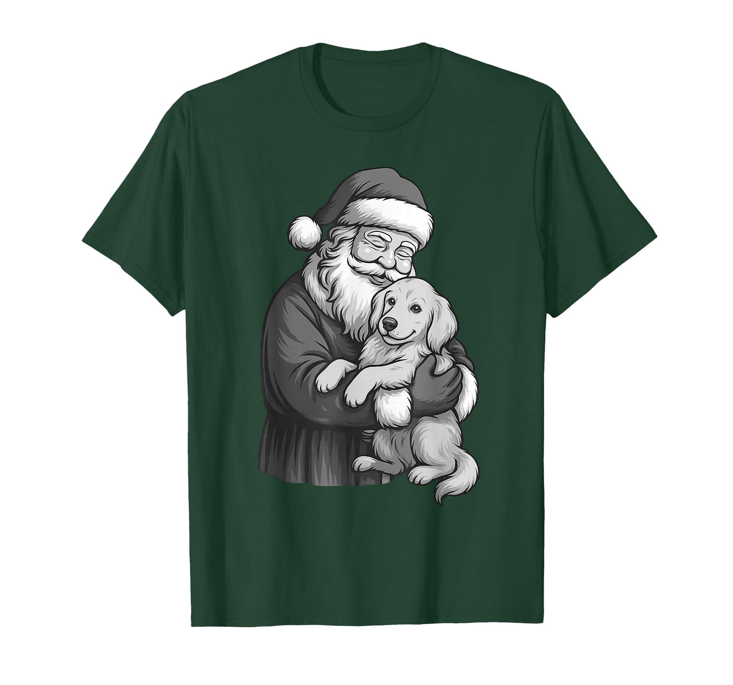 Golden Retriever Santa Claus Christmas Dog Lover T-Shirt
