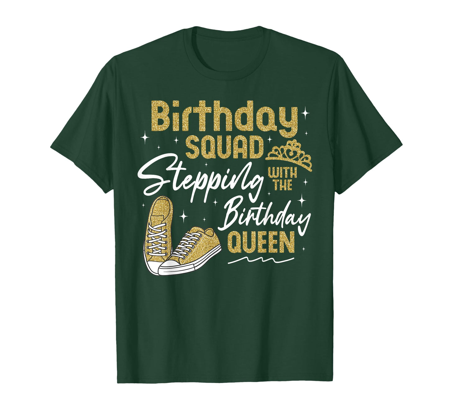 Stepping with the Birthday Queen Girls Birthday Squad Party T-Shirt
