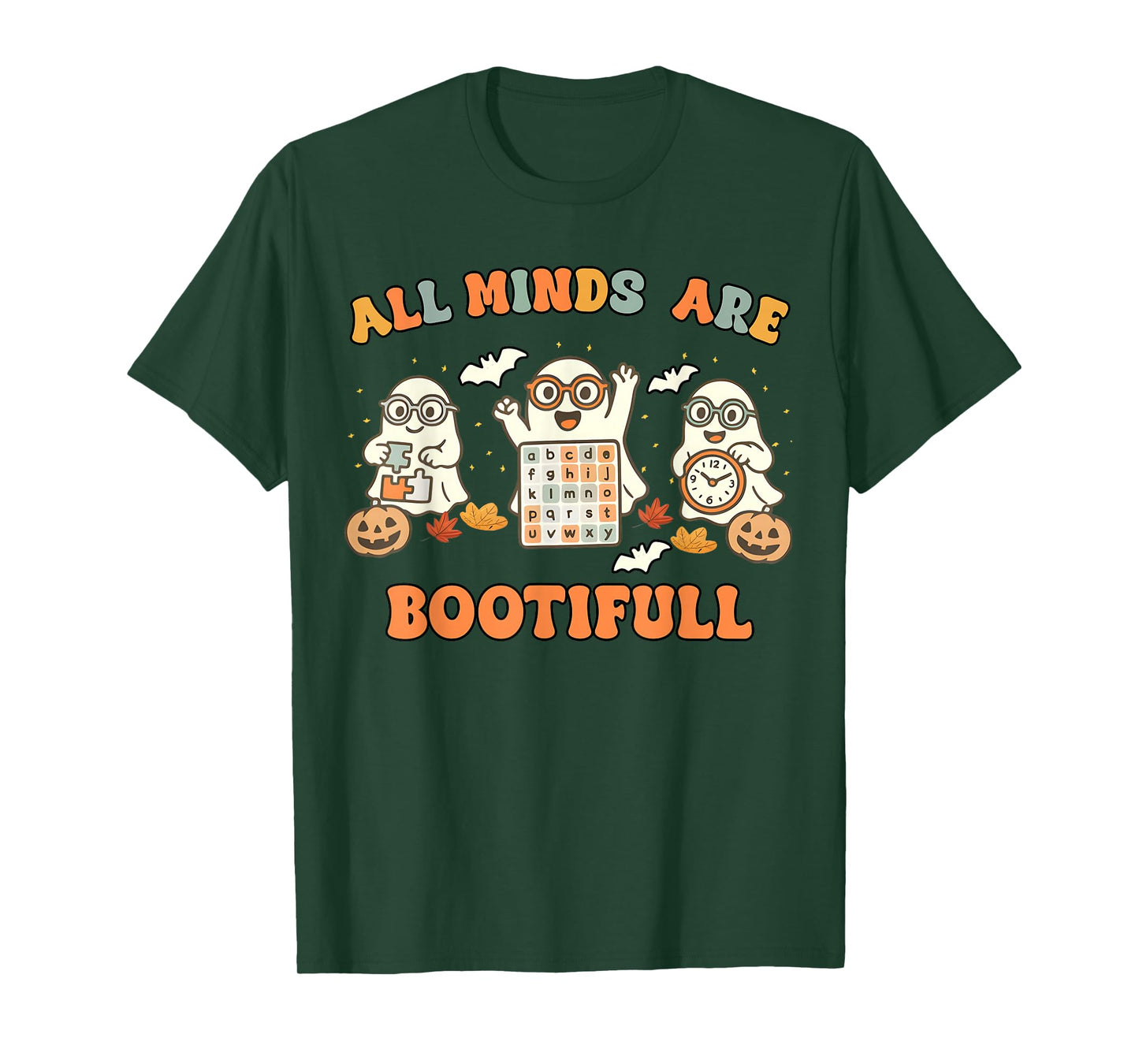 Special Education All Minds SPED Teacher Ghost Halloween T-Shirt