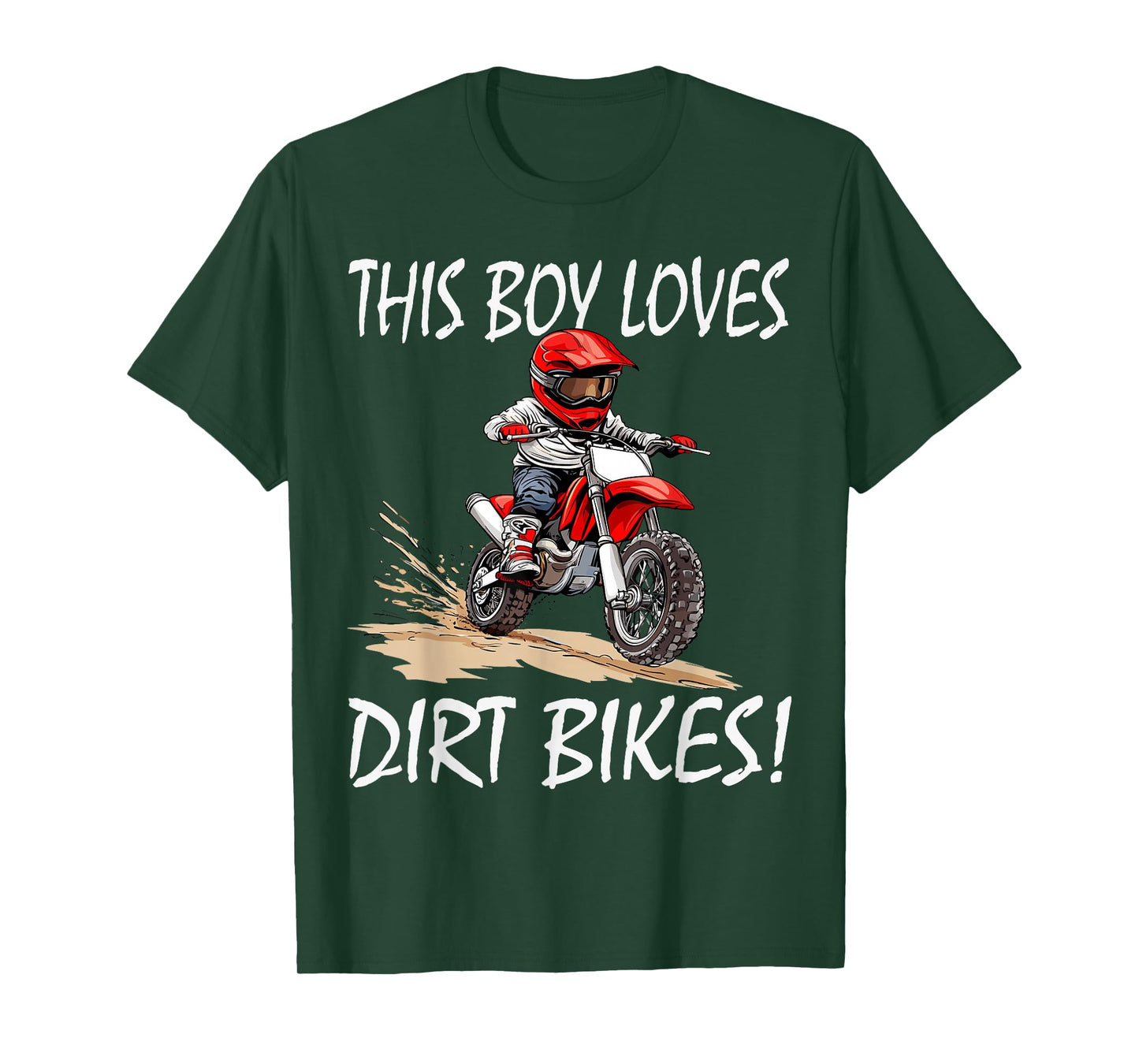 This boy loves dirt bikes, Kids Dirt Bike T-Shirt