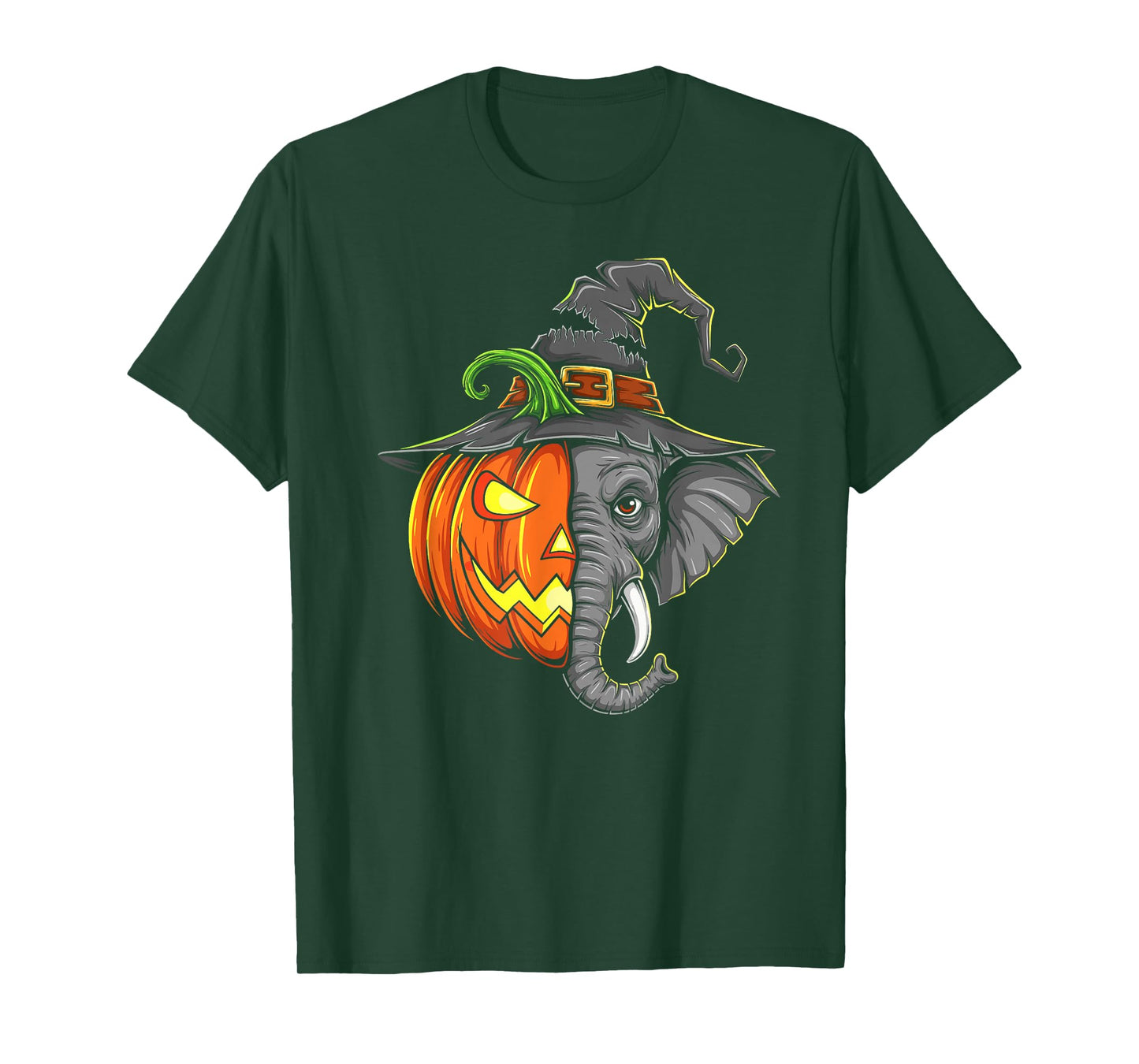 Elephant Pumpkin Jack O Lantern Halloween Kids Mens Womens T-Shirt