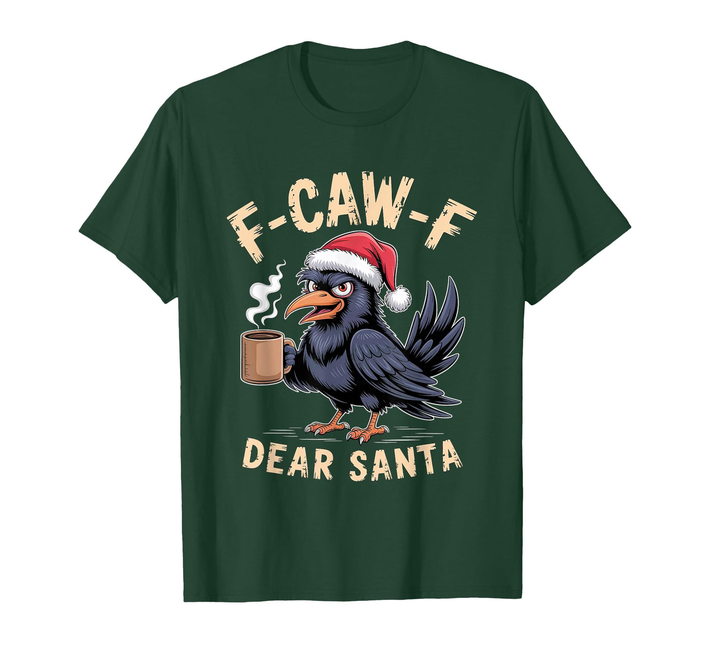 F-CAW-F Rooster Quote Meme Christmas Edition Raven T-Shirt