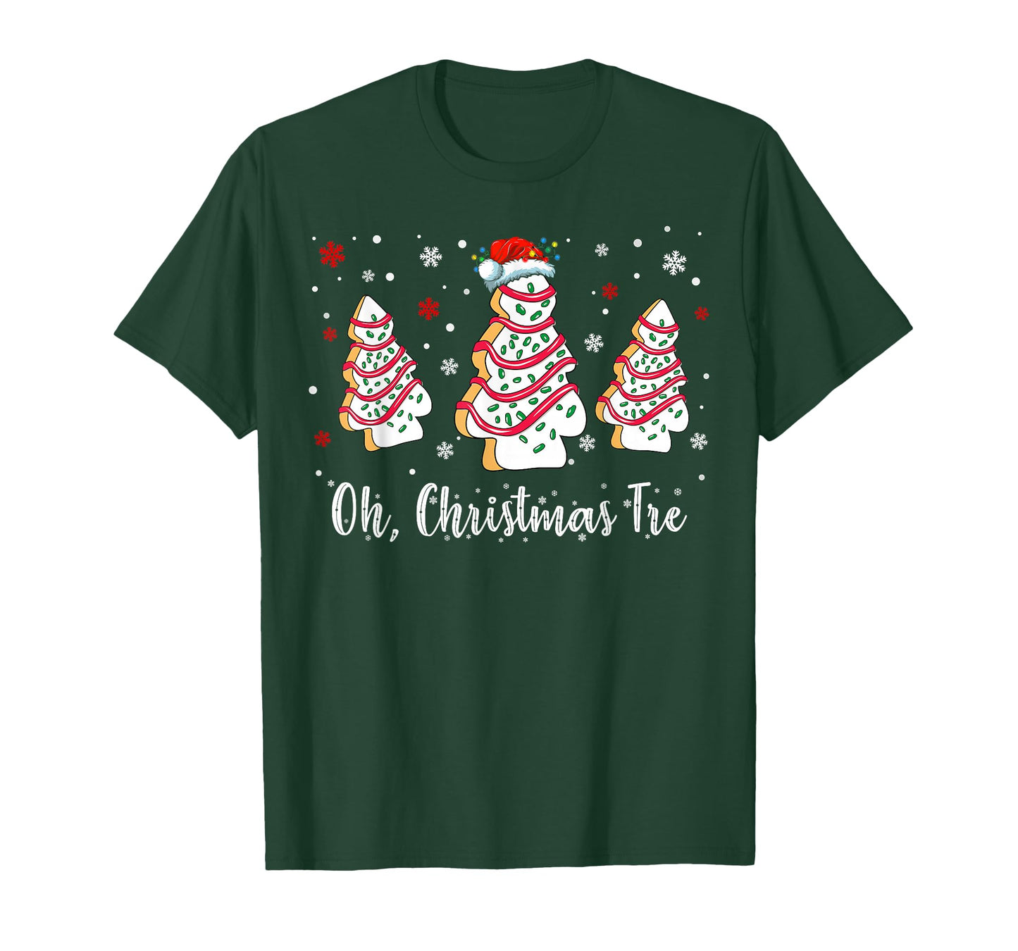 Oh Christmas Tree Shirt Snack Cake Xmas Gifts for Women Men T-Shirt