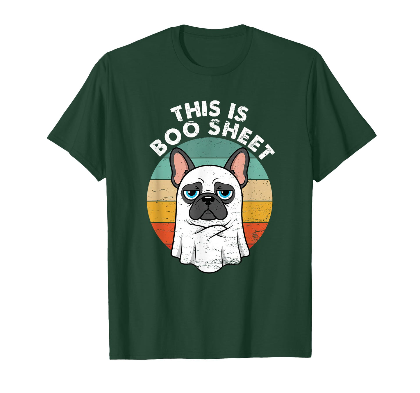 This is Boo Sheet French Bulldog Retro Halloween Funny Dog T-Shirt