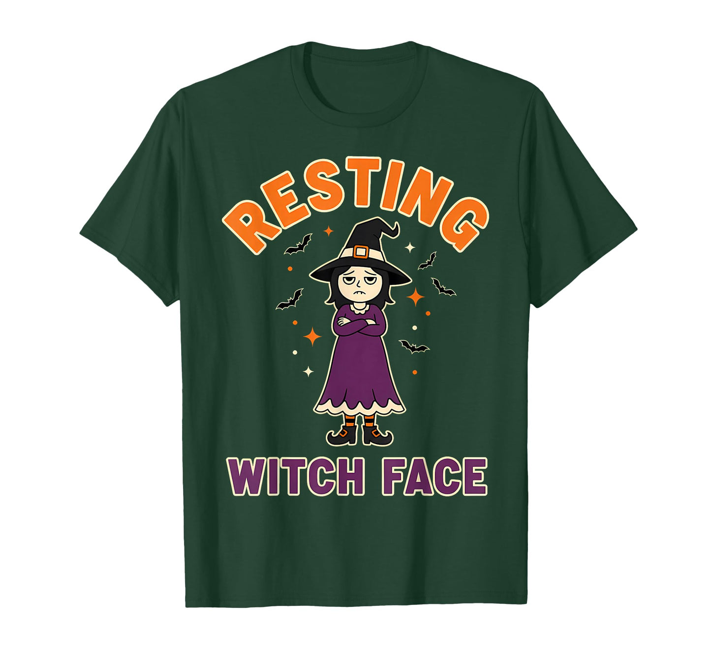 Resting Witch Face Funny Halloween Witch Spooky T-Shirt
