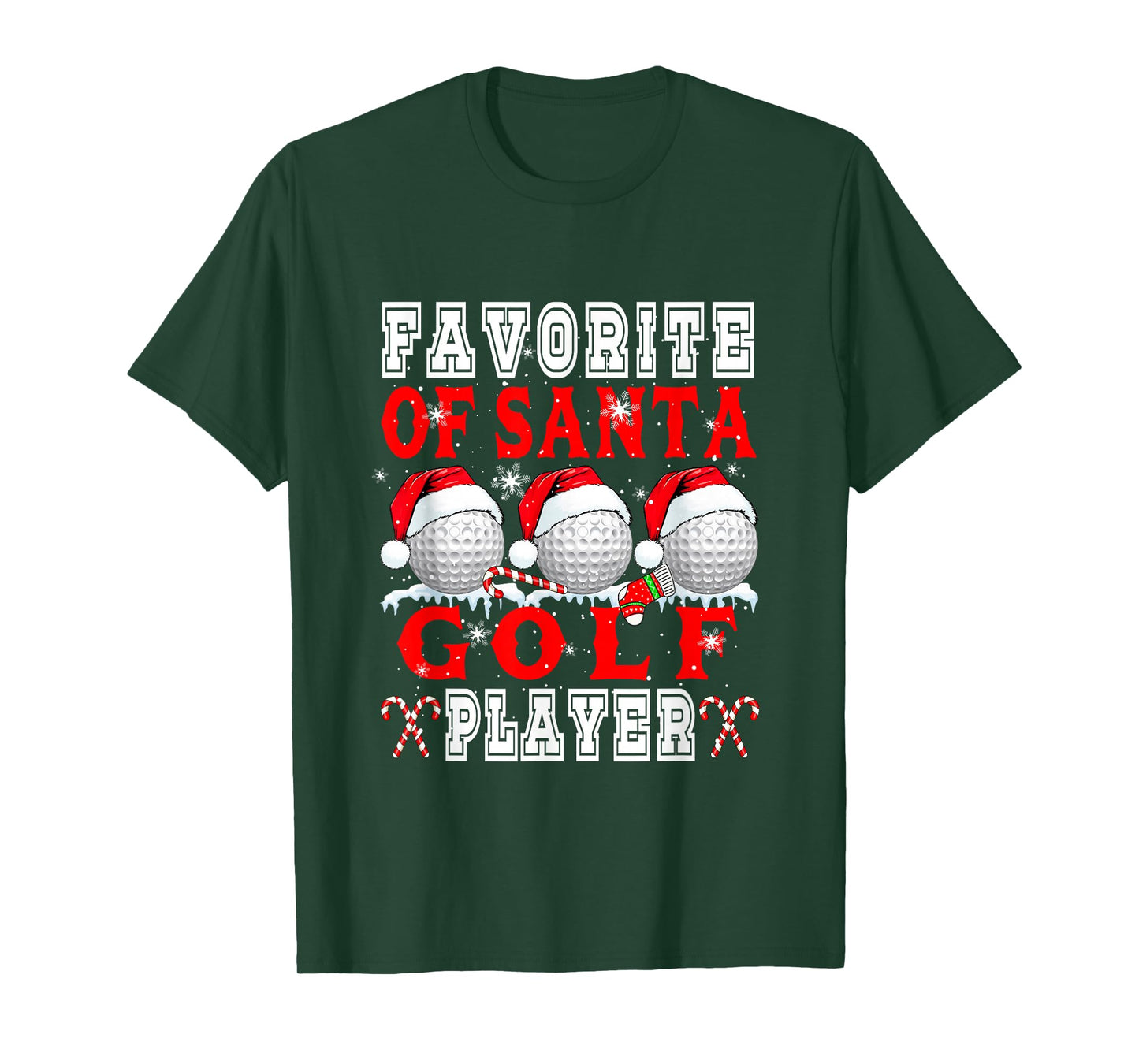 Favorite of Xmas Santa Funny Golf Player Matching Team T-Shirt