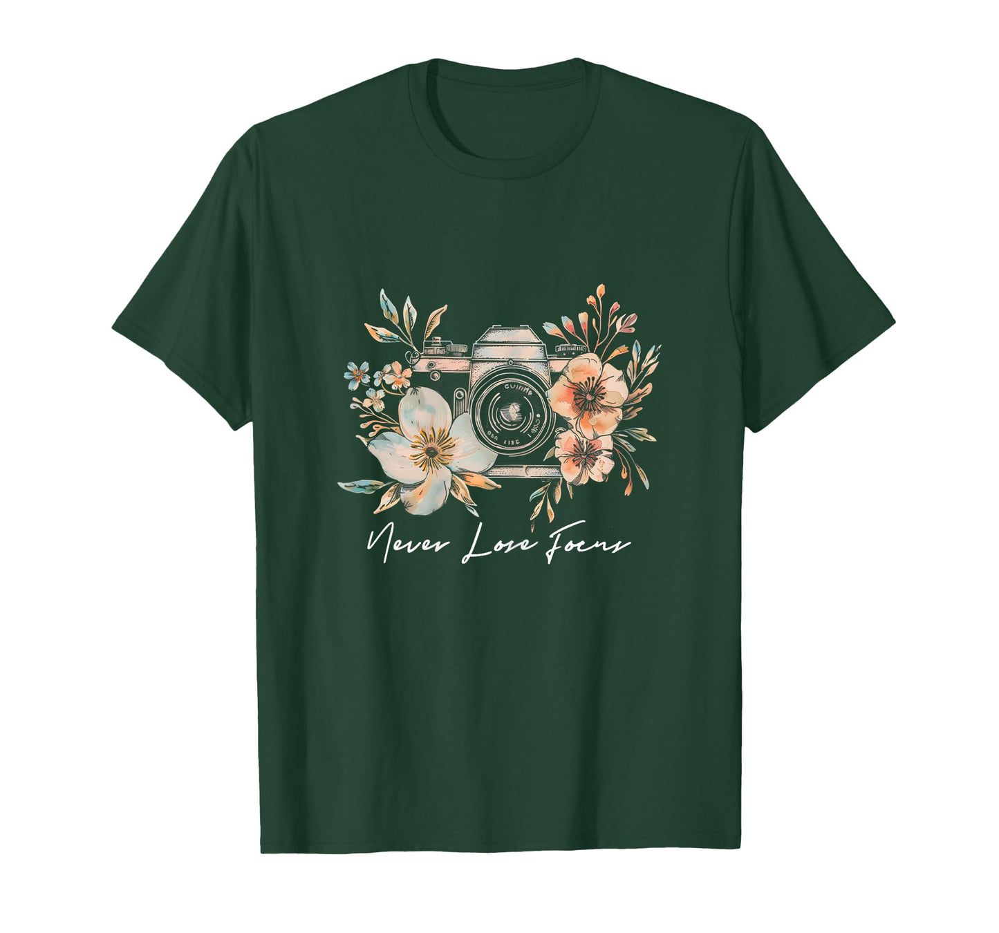 Photographer Never Lose Focus Camera Flowers Photography T-Shirt