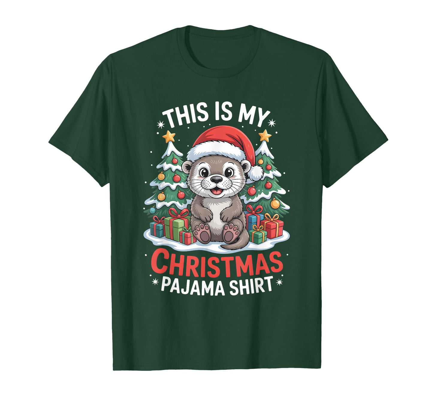 Otter This is My Christmas Pajama T-Shirt