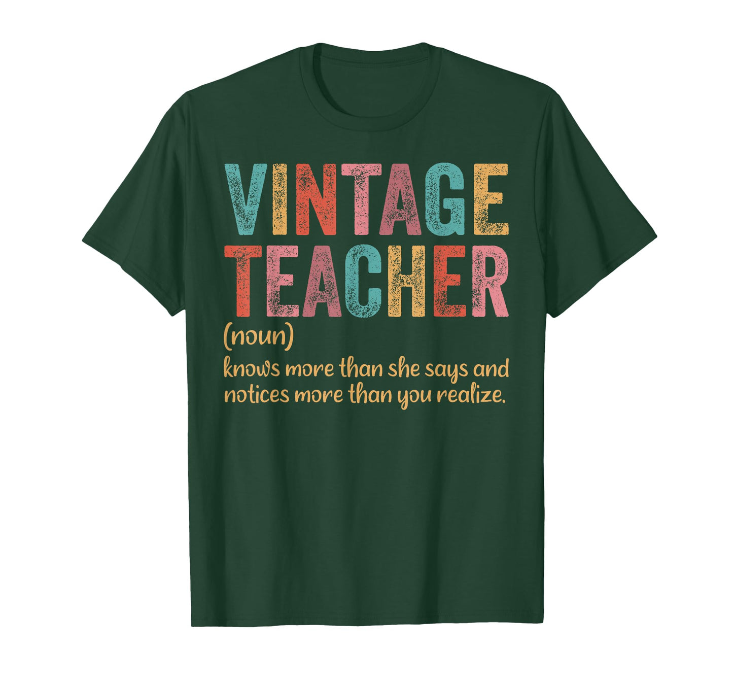 Vintage Teacher Knows More Than She Says Outfit Definition T-Shirt