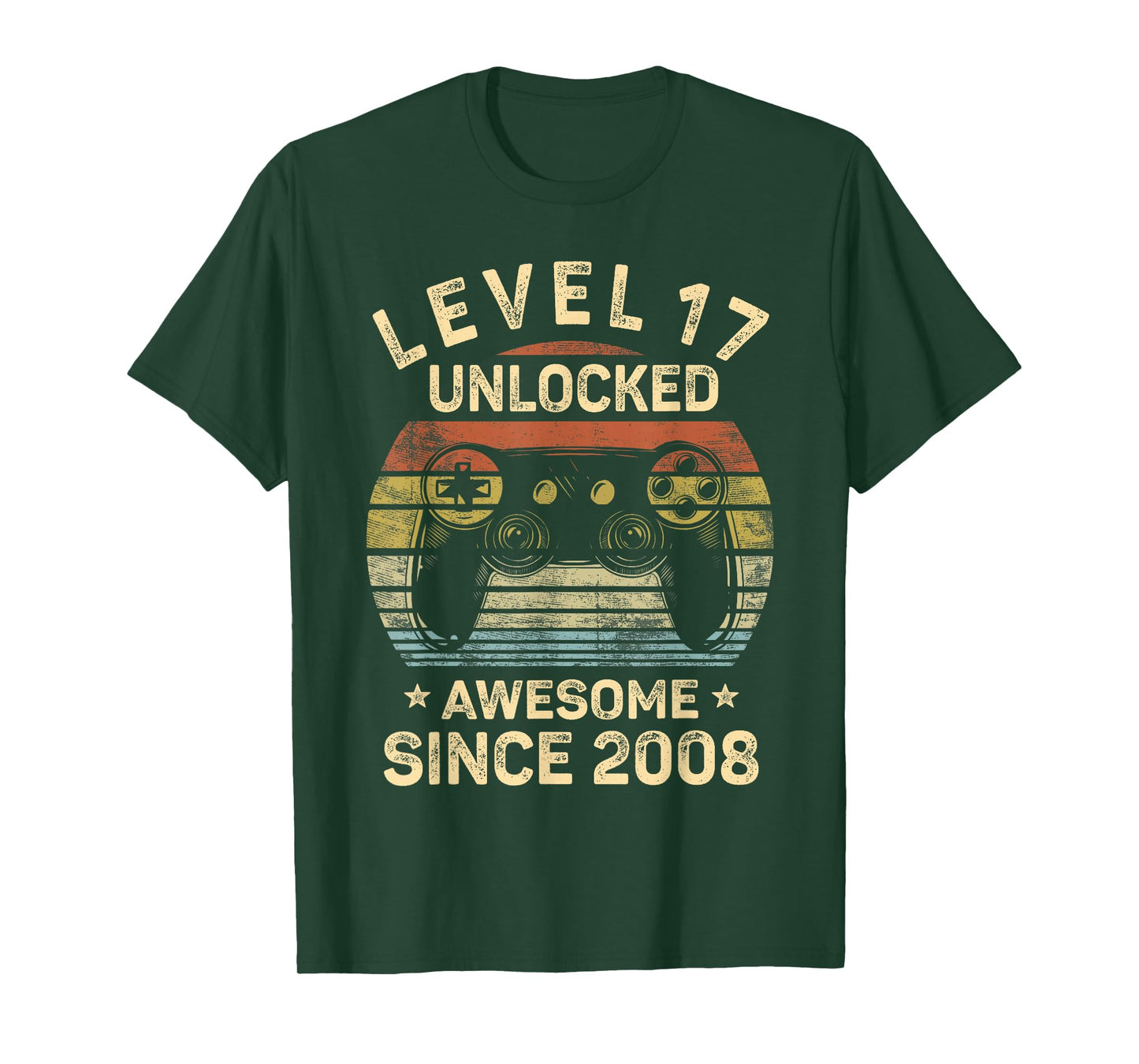 Level 17 Unlocked 17th Birthday 17 Year Old Gifts Gamer Bday T-Shirt