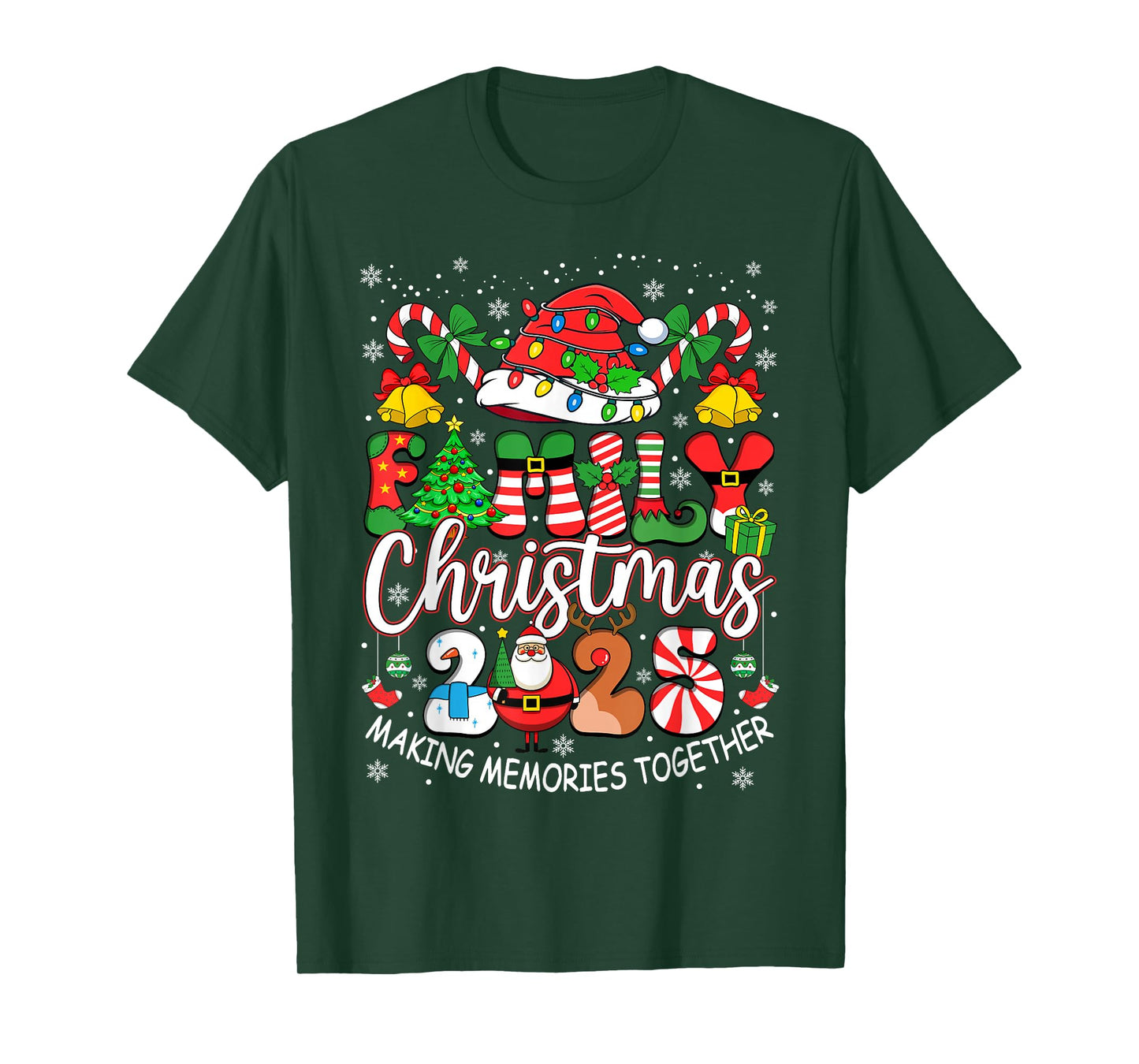 Family Christmas 2025 Matching Outfit Xmas Squad Santa Group T-Shirt